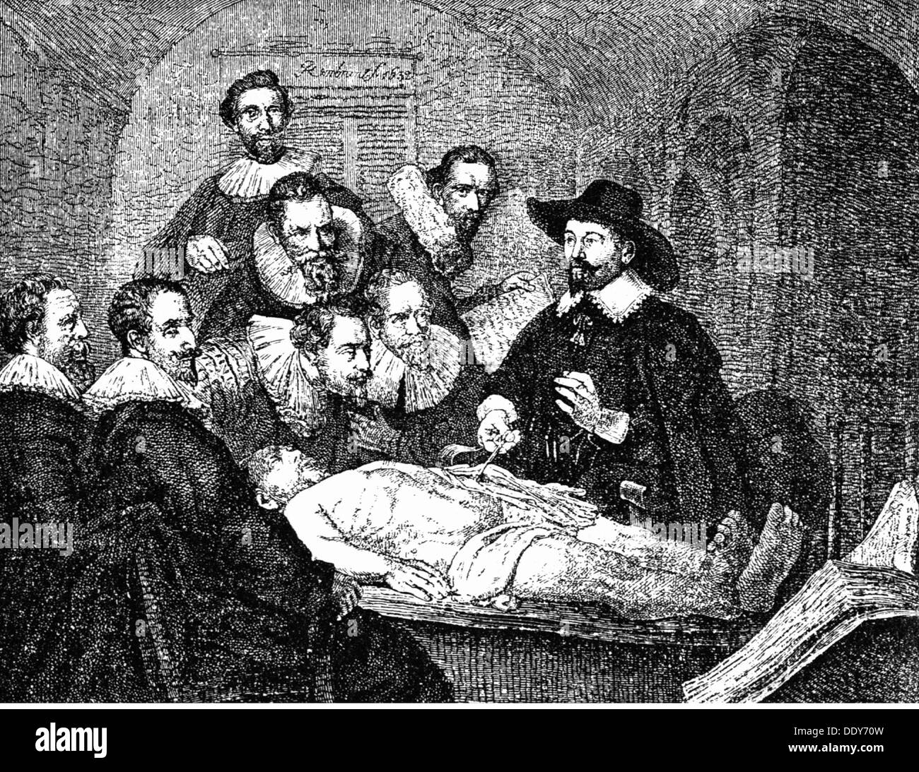 Medizin Anatomie Sezierarbeit Autopsie Nach Dem Gemalde Die Anatomiestunde Von Dr Nicolaes Tulp Von Rembrandt Van Rijn 1606 1669 1632 Holzstich Zusatzrechte Clearenzen Nicht Vorhanden Stockfotografie Alamy