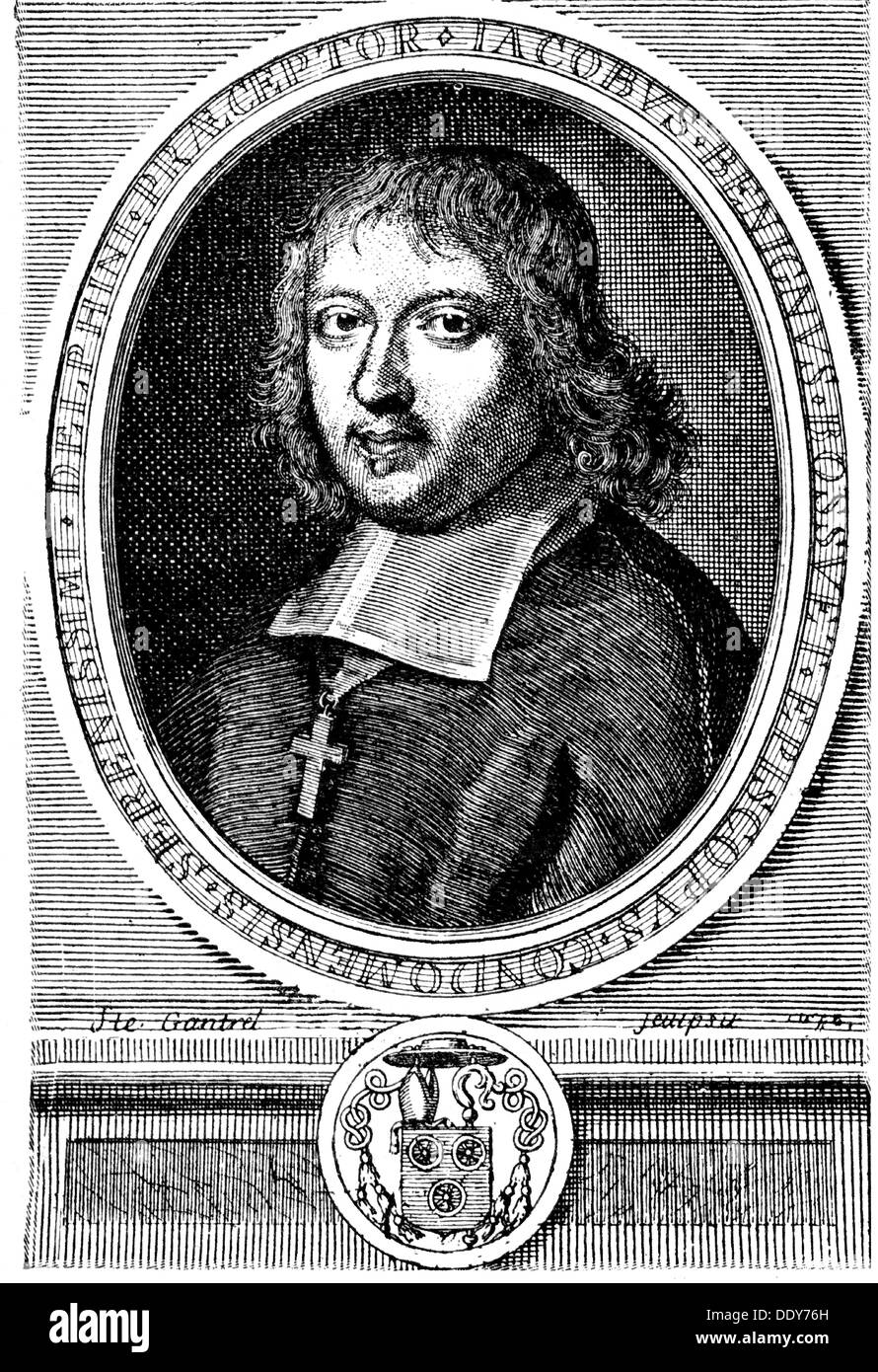 Bossuet, Jacques Benigne, 27.9.1627 - 12.4.1704, französischer Geistlicher und Autor/Verfasser, Bischof von Condom 1671 1693, Bischof von Meaux, 1681-1704, Porträt, Kupferstich, 17. Jahrhundert, Artist's Urheberrecht nicht gelöscht werden Stockfoto