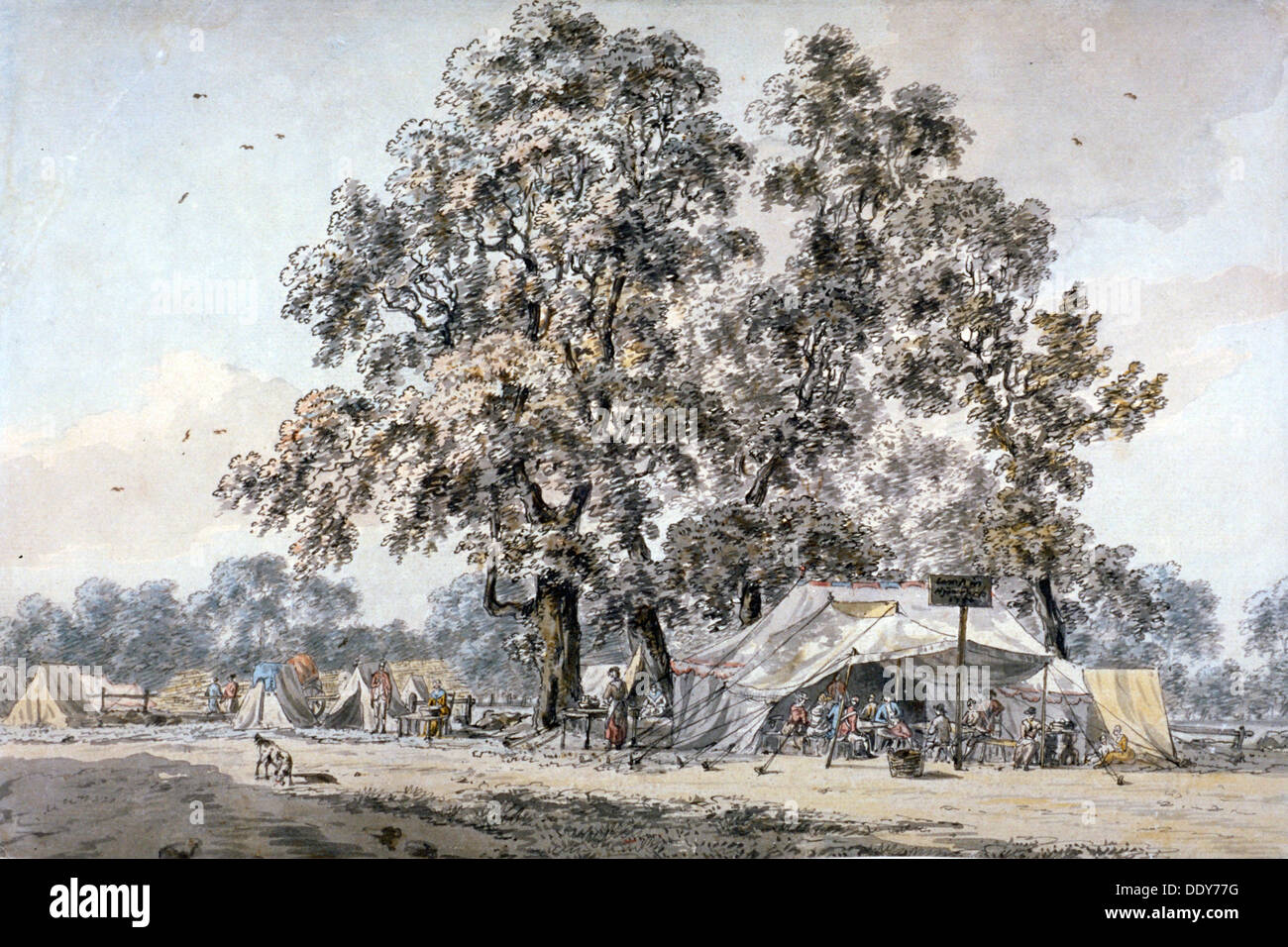 Armee-Camp in Hyde Park, London, c1780.                                                        Künstler: Samuel Hieronymus Grimm Stockfoto