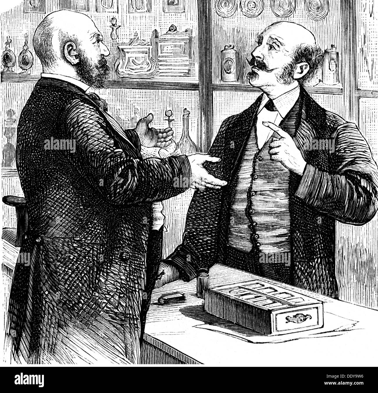 Medizin, Karikatur, 'ein radikales Mittel', Holzstich, 19. Jahrhundert, Zusatz-Rechte-Clearenzen-nicht vorhanden Stockfoto