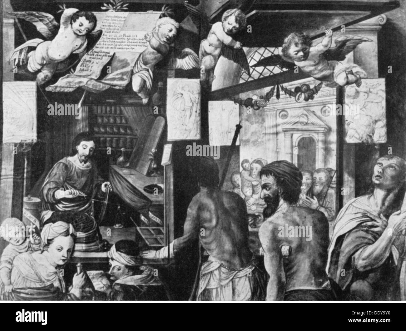 Religion, Christentum, Jesus Christus, Christus als Apotheker, Aquarell, 1626, Zusatzrechte-Clearences-nicht vorhanden Stockfoto