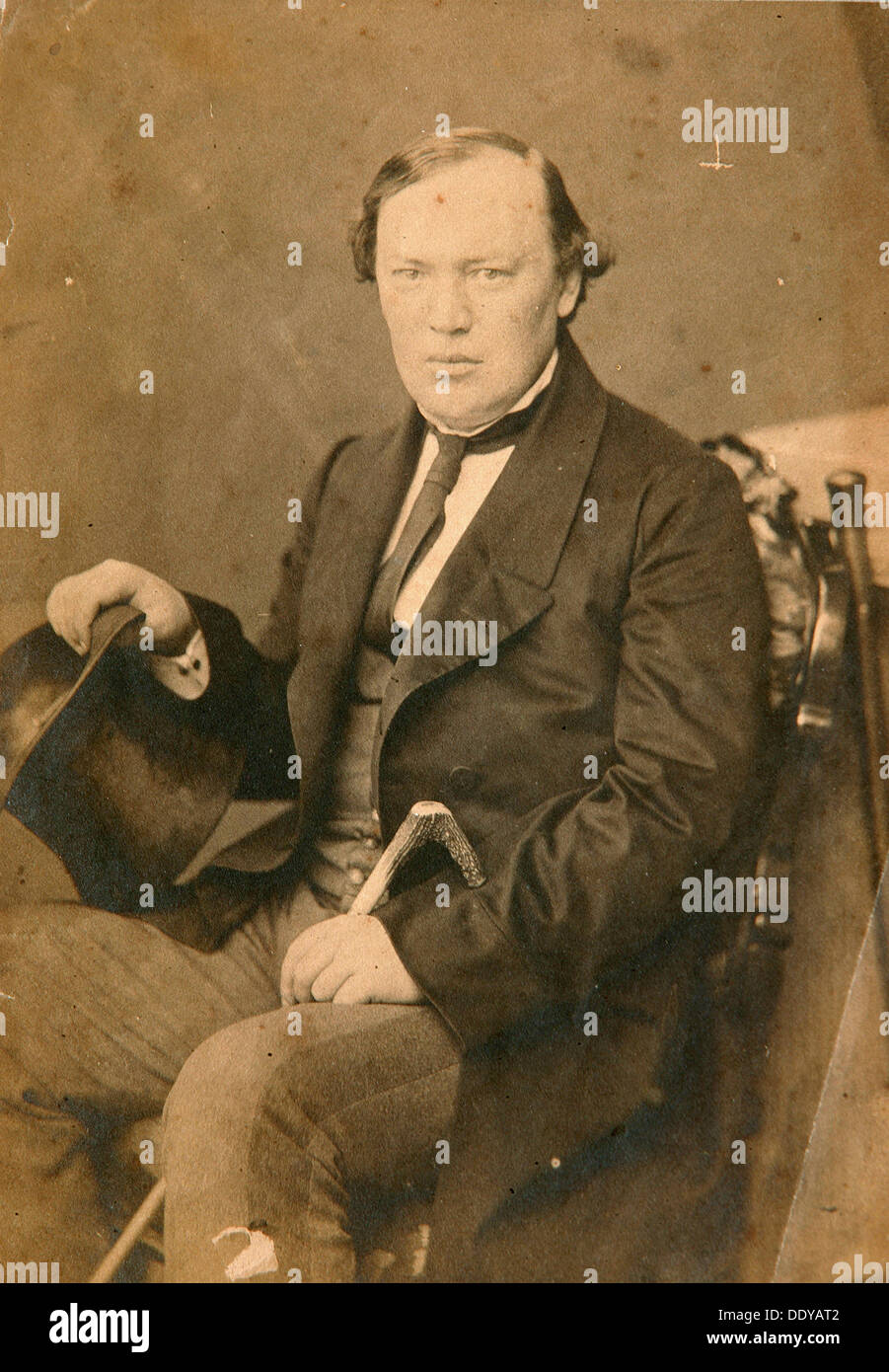 Alexander Ostrovsky, Russische Dramatiker, Ende 1850. Artist: Unbekannt Stockfoto