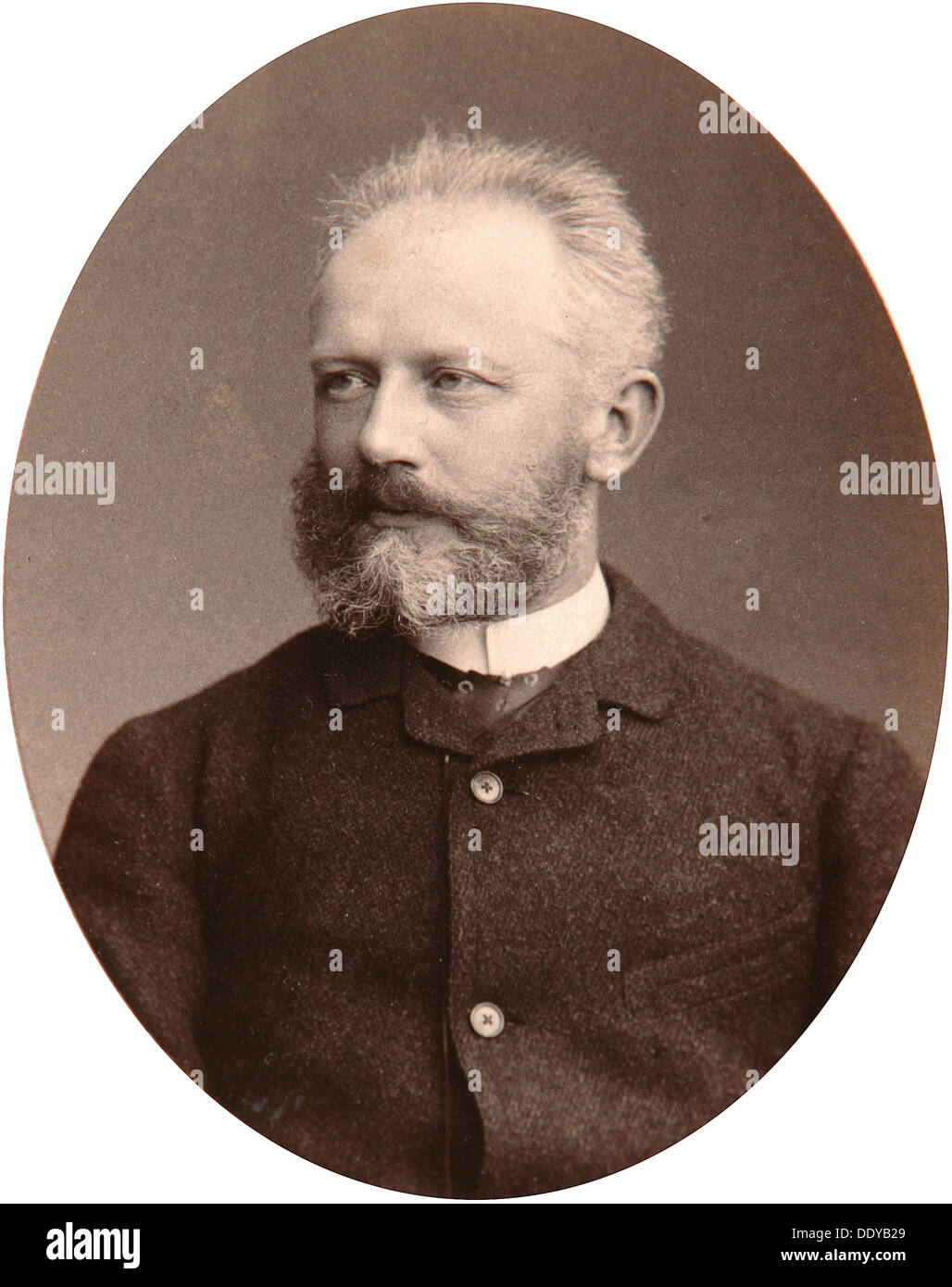 Peter Tchaikovsky, russischer Komponist, Ende des 19. Jahrhunderts. Künstler: Sergei Levitsky Stockfoto