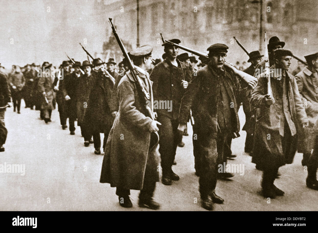 Während der Novemberrevolution Szene c1918-c1919. Künstler: unbekannt Stockfoto