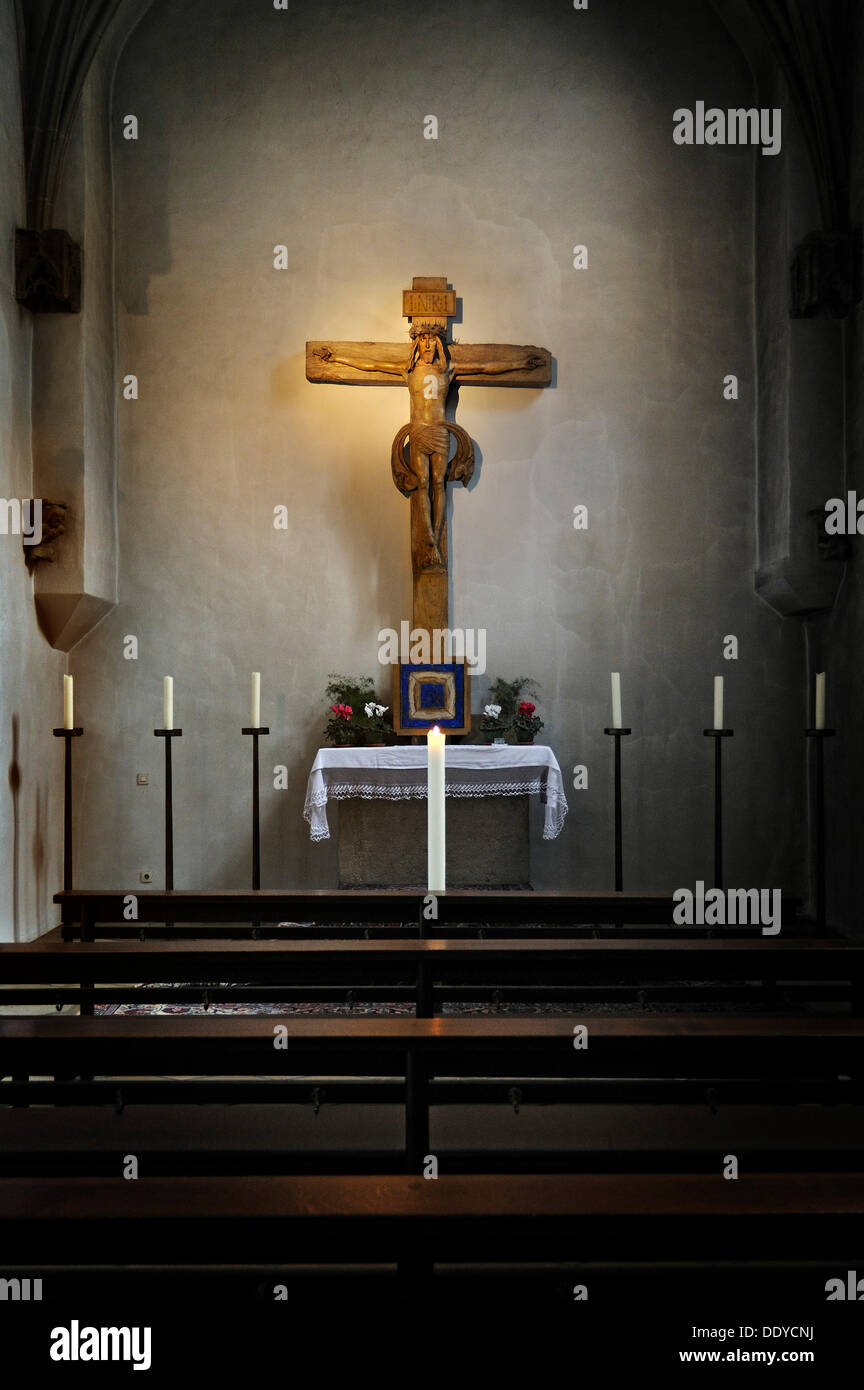 Kruzifix in der Kapelle des Allerheiligsten des Eichstätter Doms, Eichstätt, Bayern Stockfoto