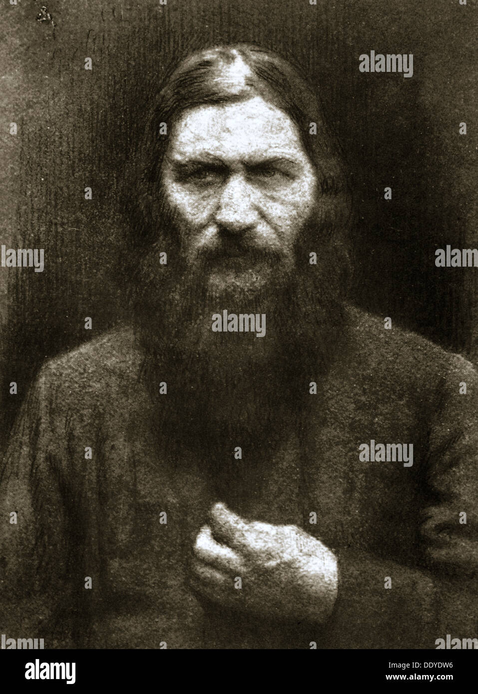 Rasputin, russischer mystisch, Anfang 20. Jahrhundert. Künstler: unbekannt Stockfoto