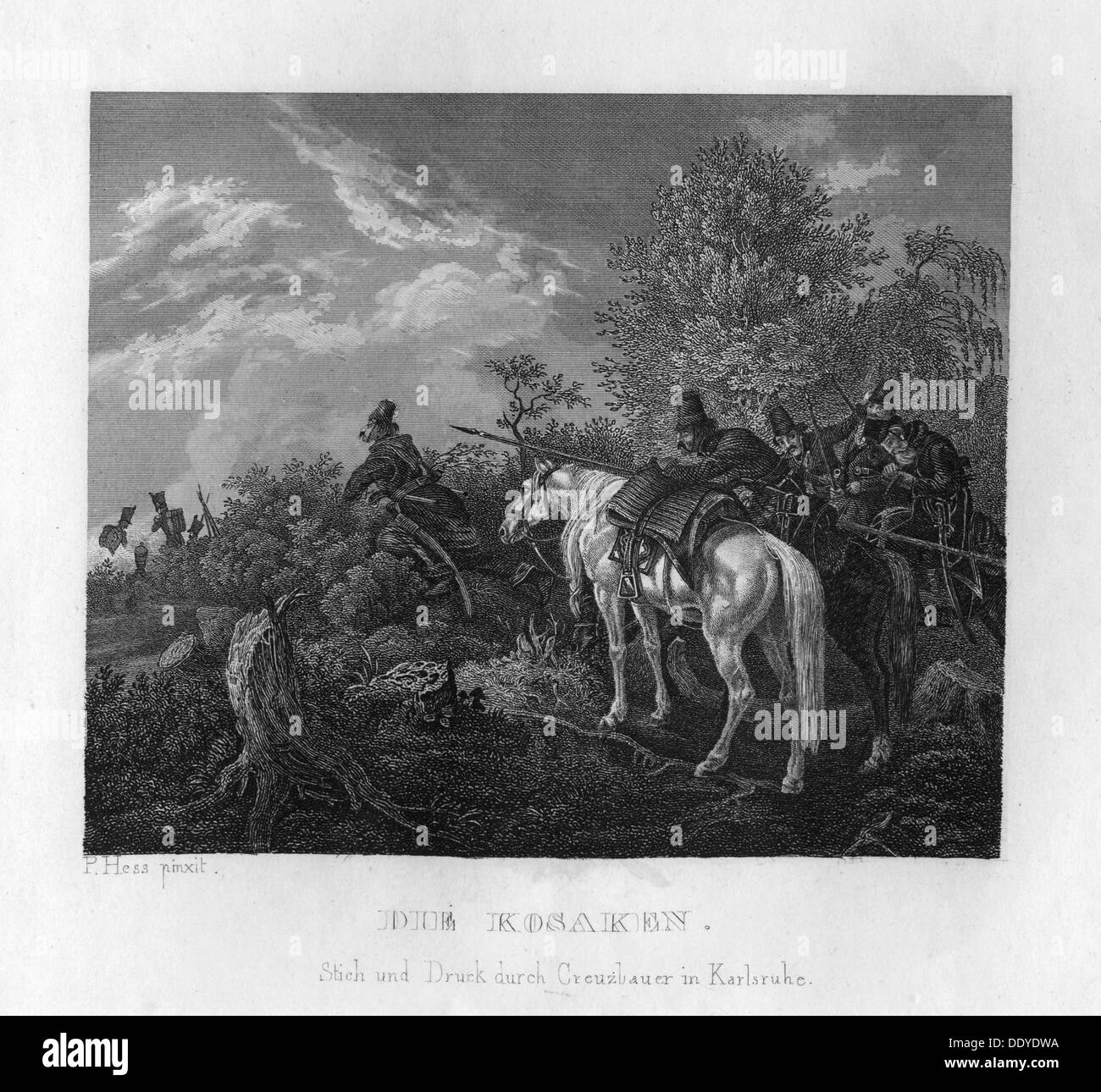 "Der Kosaken, c 1833. Artist: Unbekannt Stockfoto