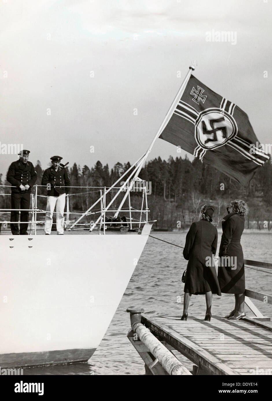 Die deutschen Zerstörer 'Max Schultz', Södertälje, Schweden, 1938. Artist: Karl Sandalen Stockfoto