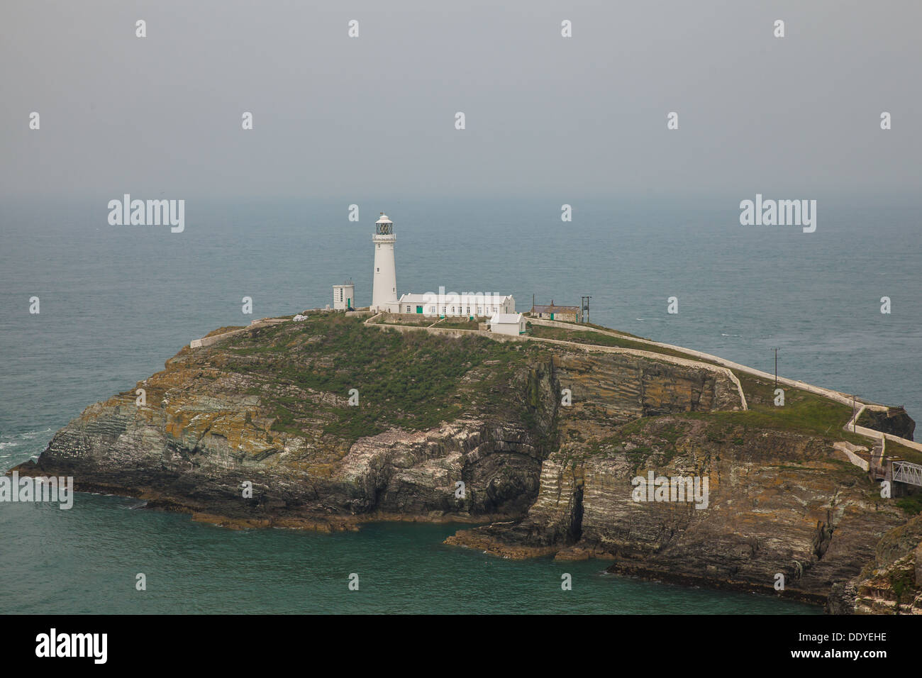 Der Leuchtturm am South stack Stockfoto