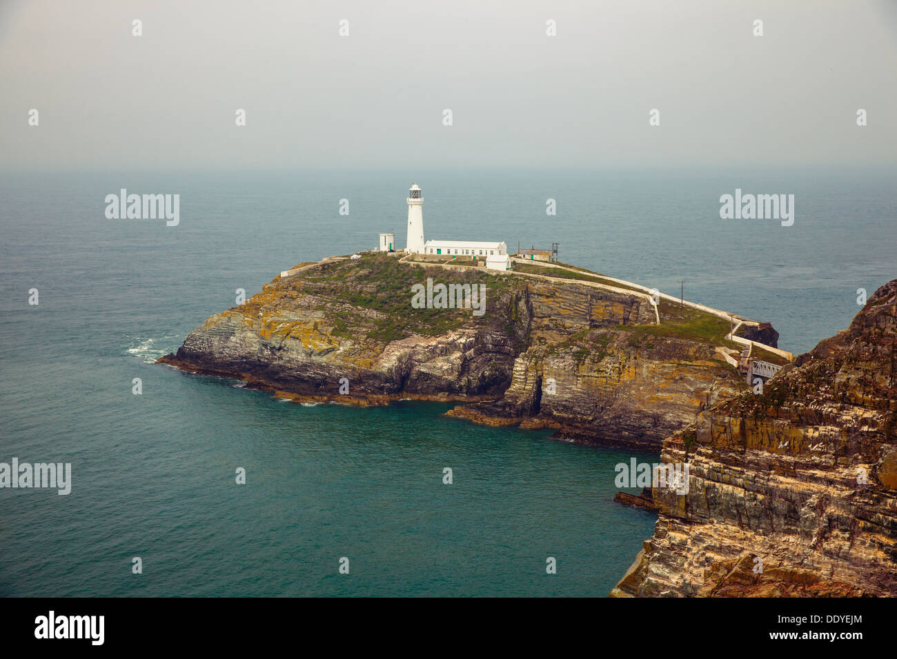 Der Leuchtturm am South stack Stockfoto