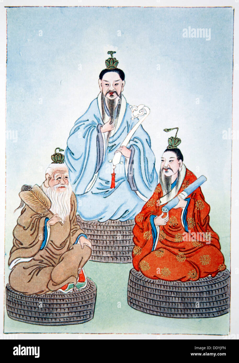 Die taoistische Triade, 1922. Künstler: unbekannt Stockfoto
