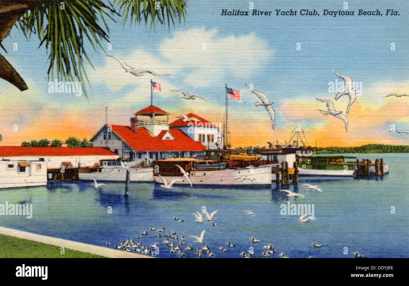 Halifax River Yacht Club, Daytona Beach, Florida, USA, 1940. Artist: Unbekannt Stockfoto