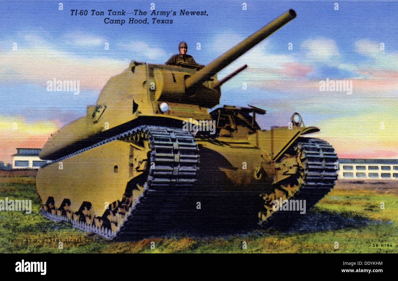 ' TI-60 t Tank, der Armee neueste, Camp Haube, Texas, USA, 1943. Artist: Unbekannt Stockfoto