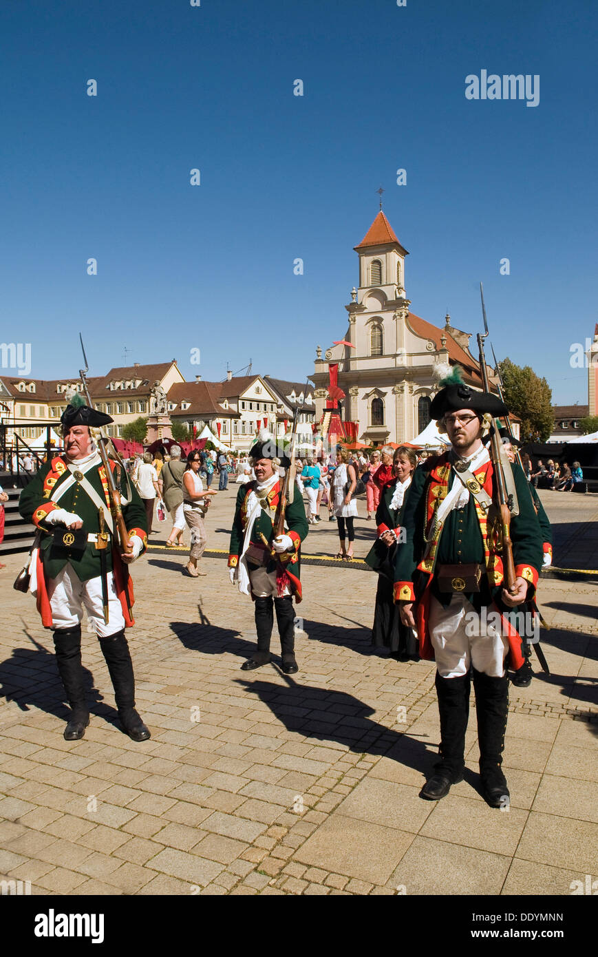 Gardisten, venezianische Messe Ludwigsburg, Baden-Württemberg Stockfoto