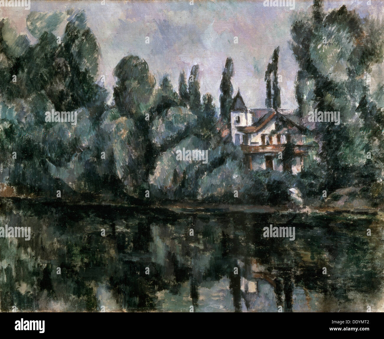 Die Ufer der Marne (Villa am Ufer eines Flusses) ", 1888. Künstler: Paul Cezanne Stockfoto