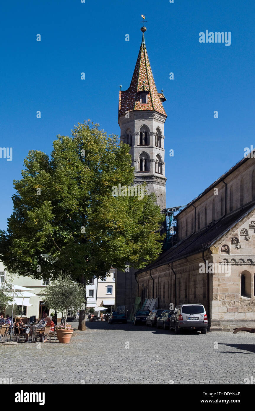 Johanniskirche Kirche, späten romanische Pfeiler-Basilika, erbaut zwischen 1220 und 1250, Schwaebisch Gmuend, Baden-Württemberg Stockfoto