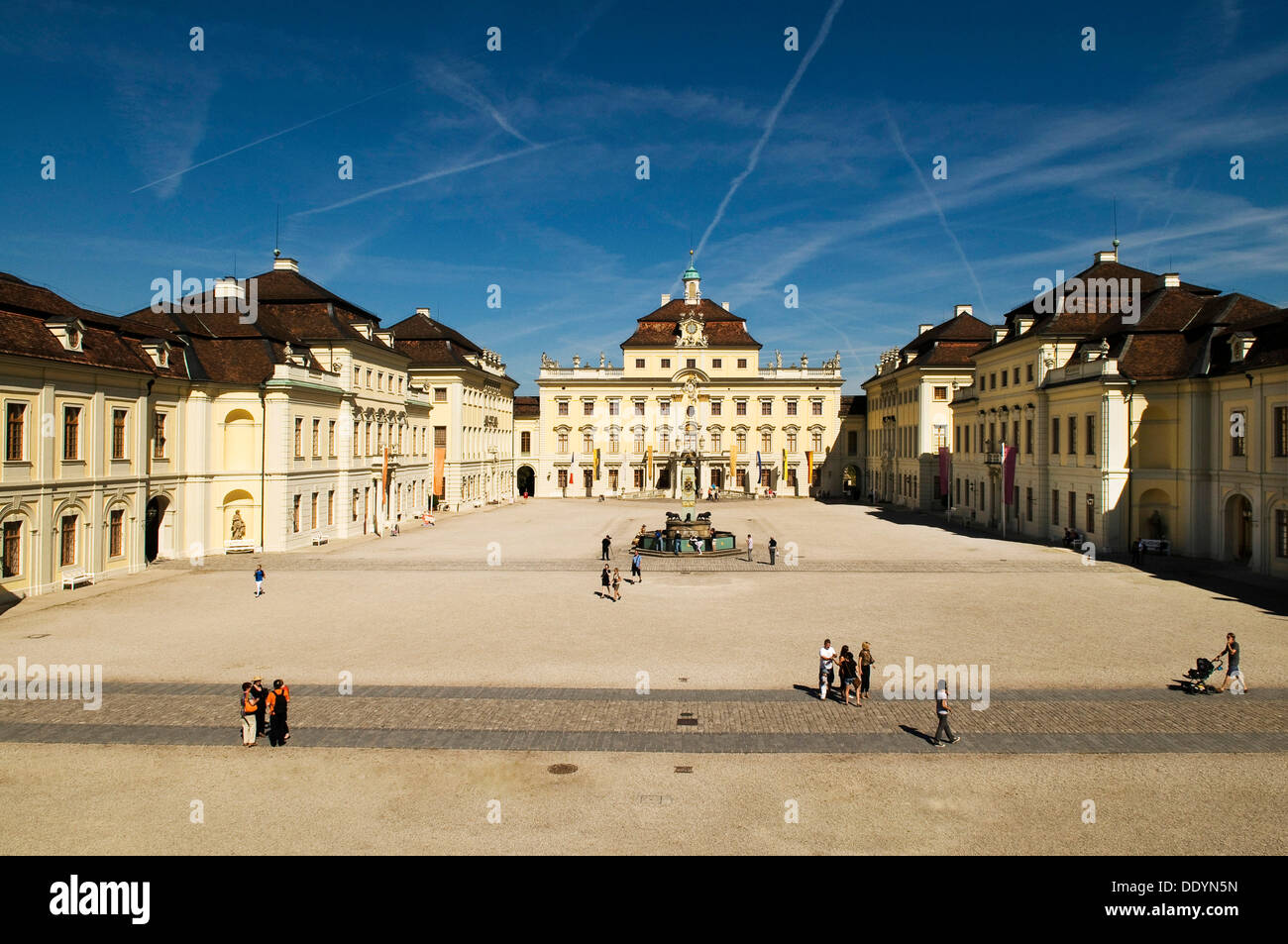 Deutschlands größte Barockschloss, Schloss Ludwigsburg, gebaut von 1704-33, Ludwigsburg, Baden-Württemberg Stockfoto