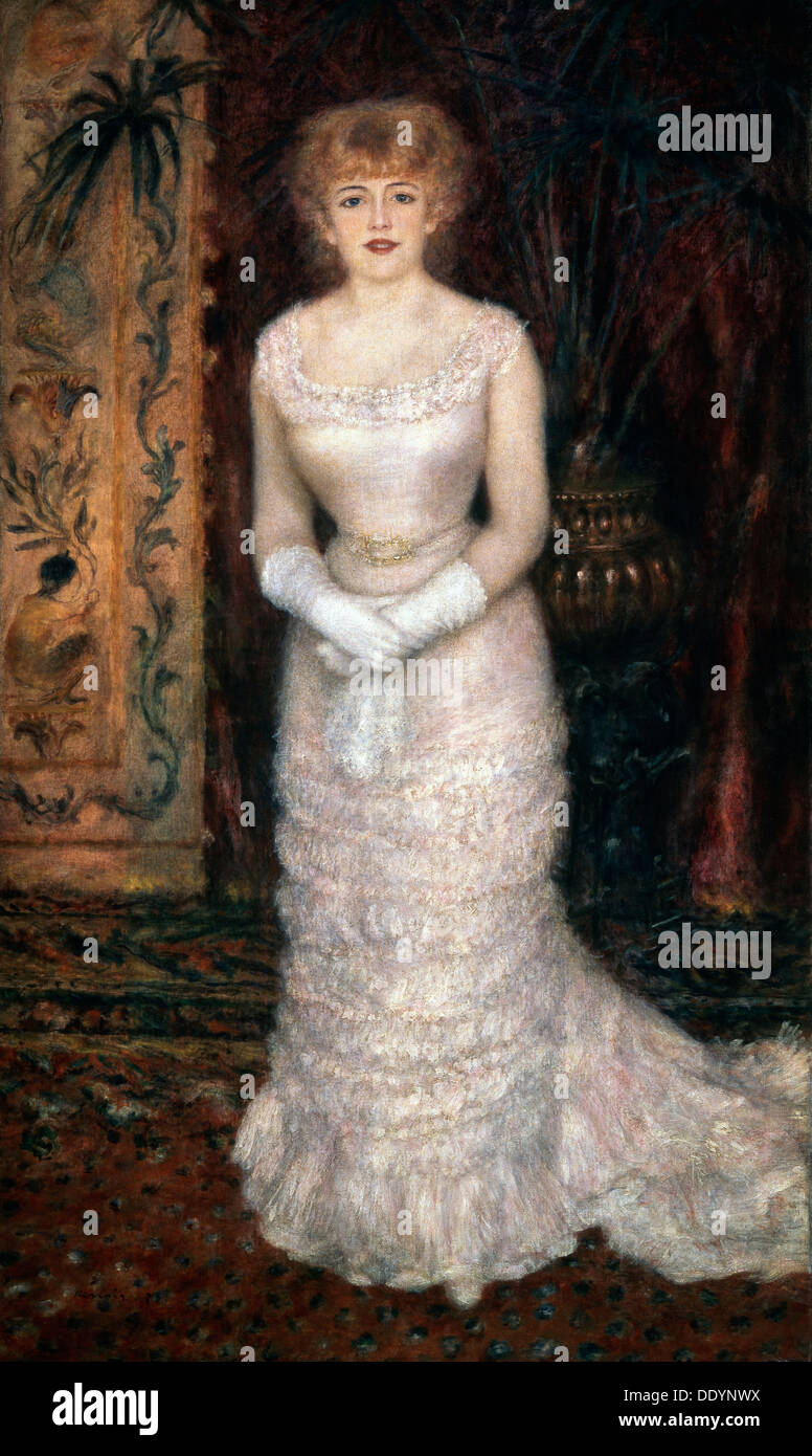 "Porträt der Schauspielerin Jeanne Samary", 1878.  Künstler: Pierre-Auguste Renoir Stockfoto