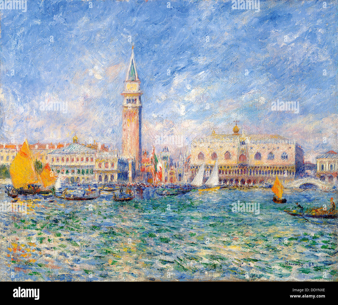 "Venedig, (Dogenpalast)", 1881.  Künstler: Pierre-Auguste Renoir Stockfoto