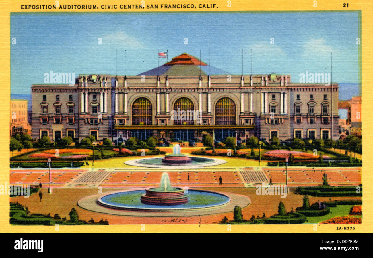 Ausstellung Auditorium, Civic Center, San Francisco, Kalifornien, USA, 1932. Artist: Unbekannt Stockfoto