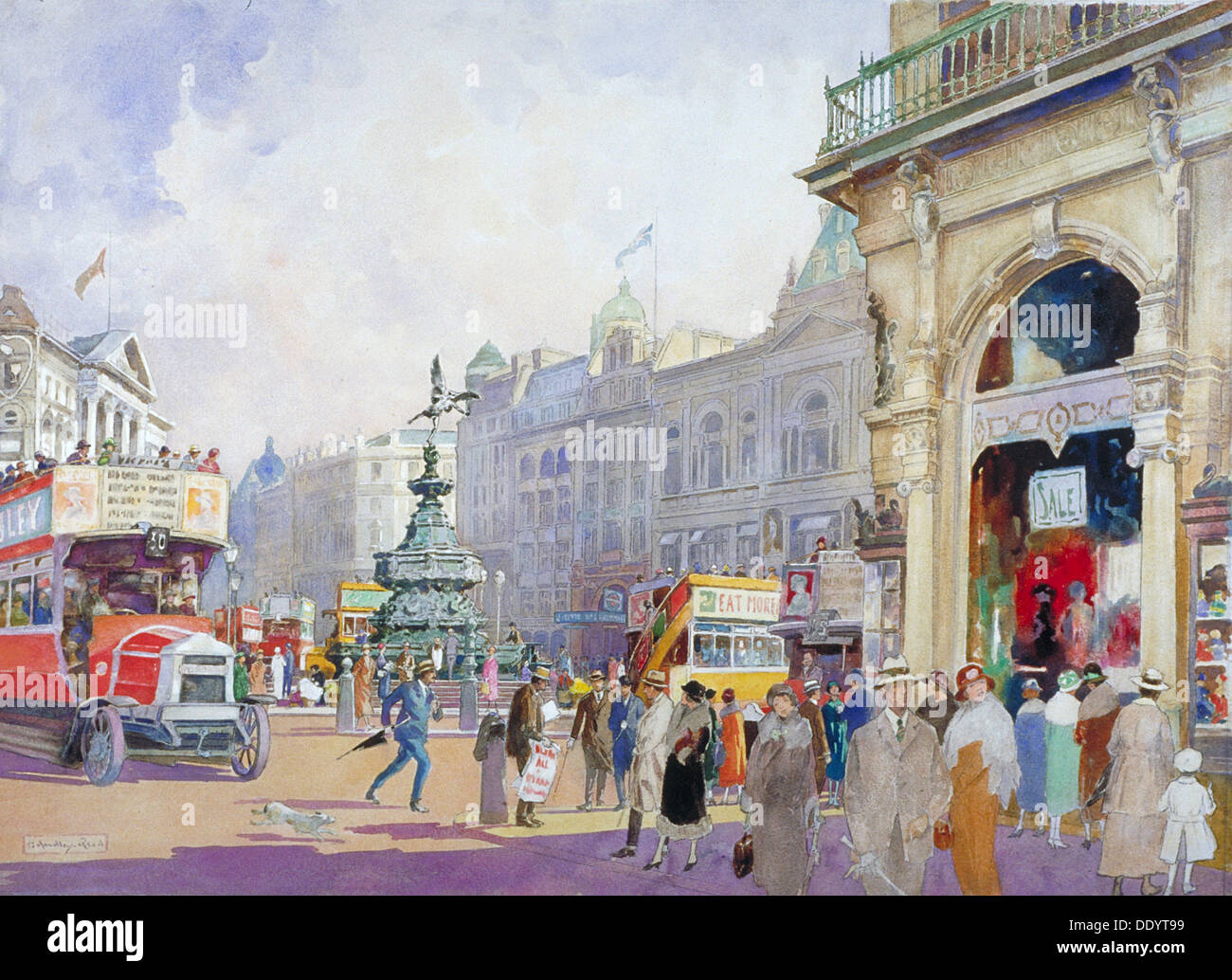 "Piccadilly Circus", 1920. Künstler: Edward Harry Handley-lesen Stockfoto