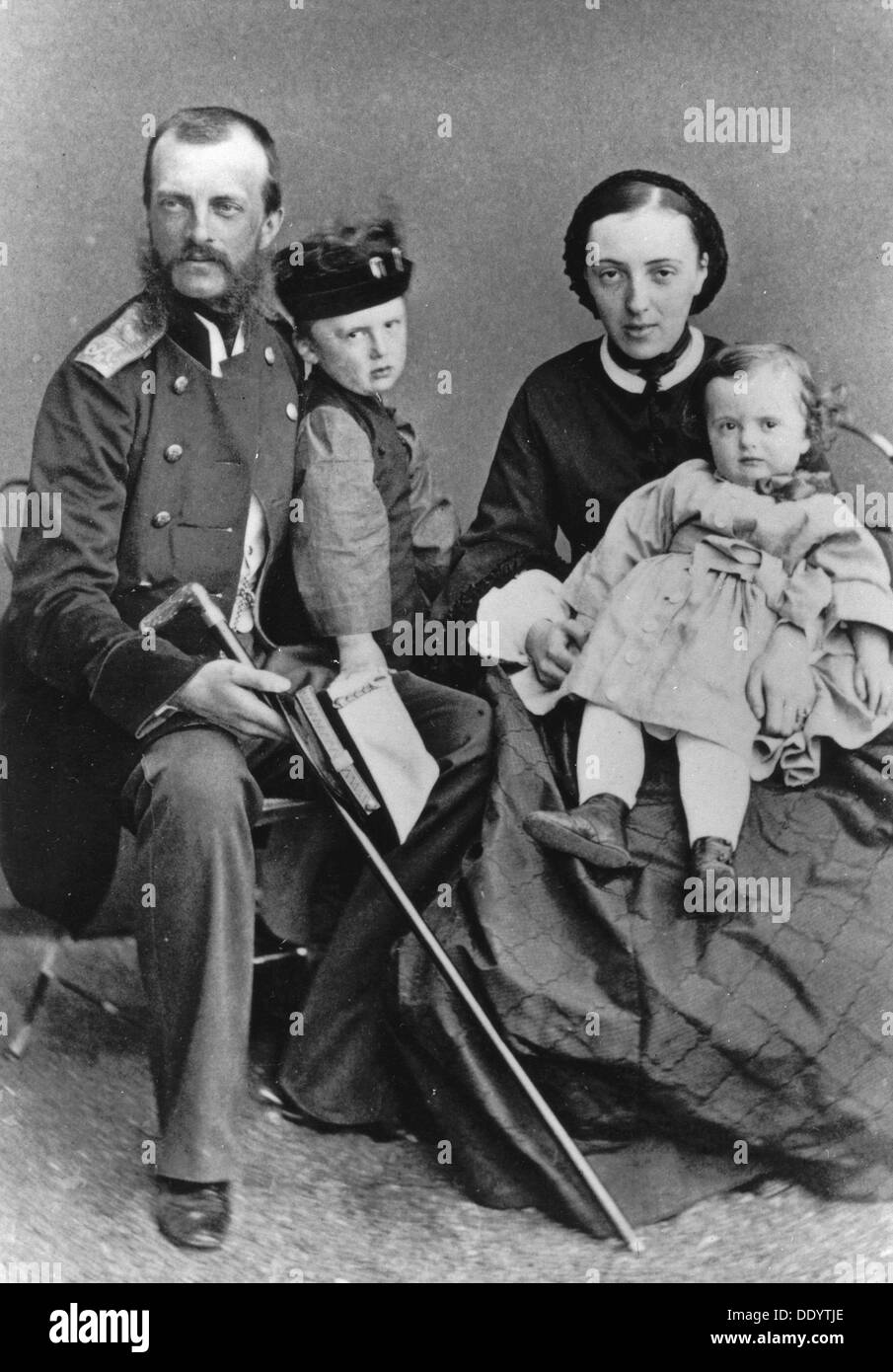 Großherzog Michael Nikolaevich Russlands und seiner Familie, c 1862 - c 1862. Artist: Unbekannt Stockfoto