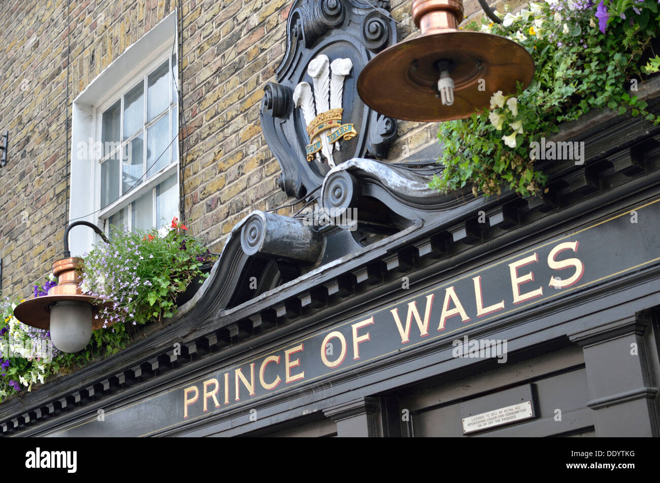 Prince Of Wales Pub in Highgate Village, London, UK. Stockfoto