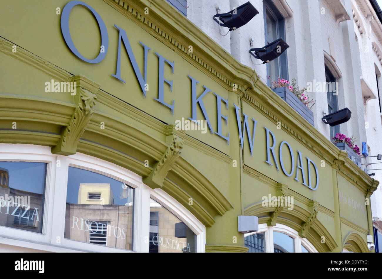 Ein Kew Road Restaurant, Richmond, London, UK. Stockfoto