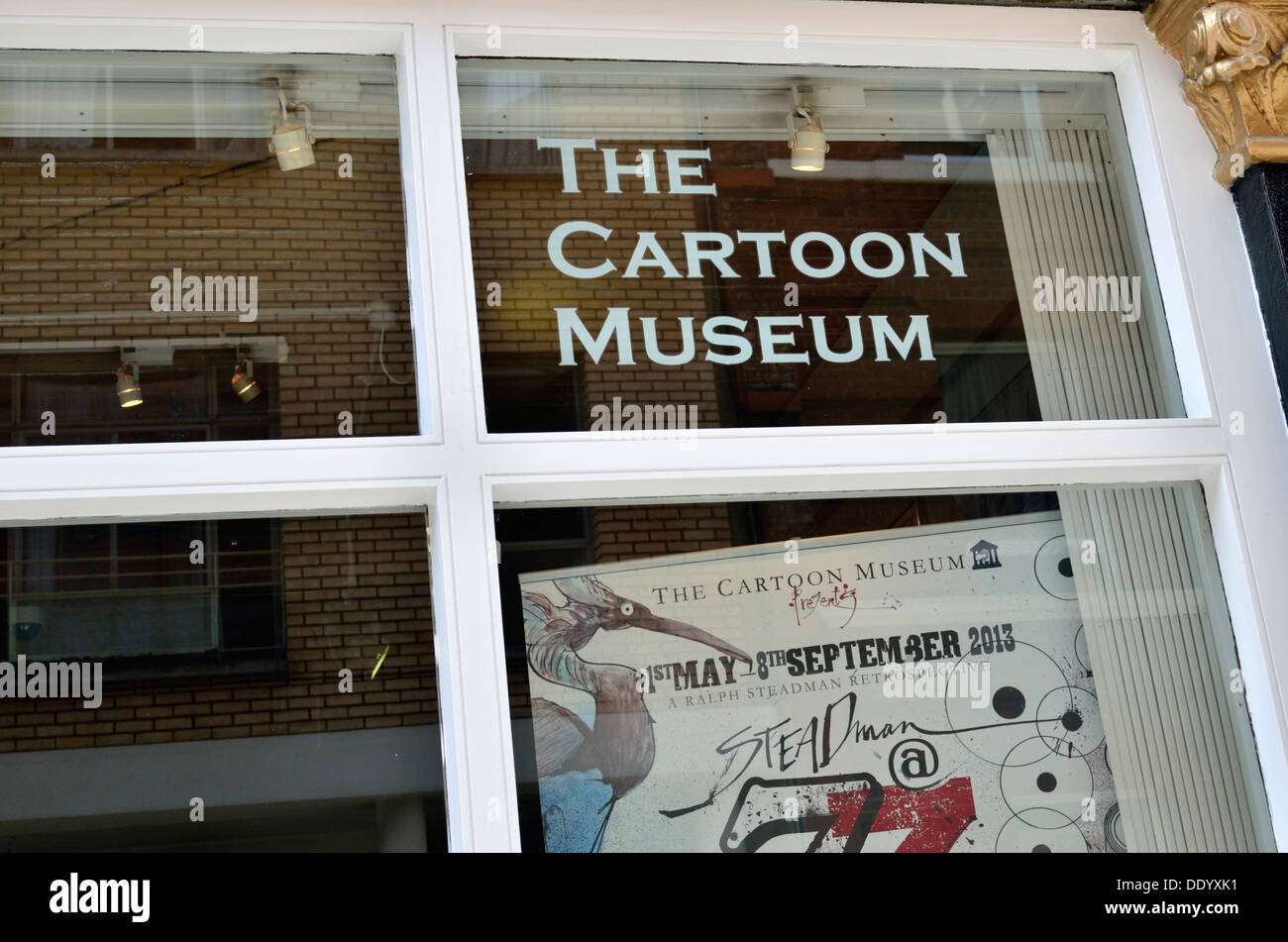 Das Cartoon Museum in kleinen Russell Street, Bloomsbury, London, Großbritannien. Stockfoto