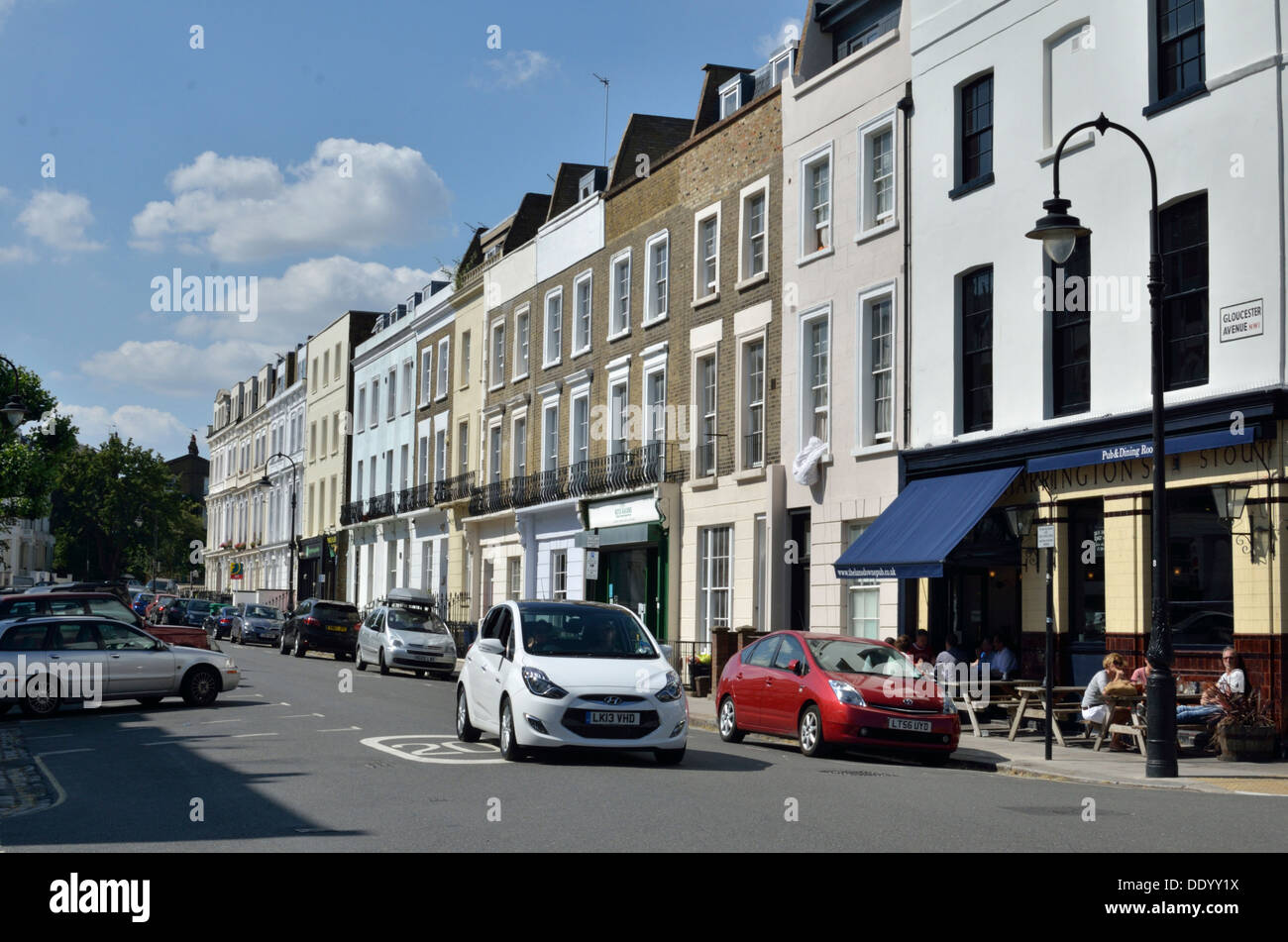 Gloucester Avenue in Primrose Hill NW1, London, UK. Stockfoto