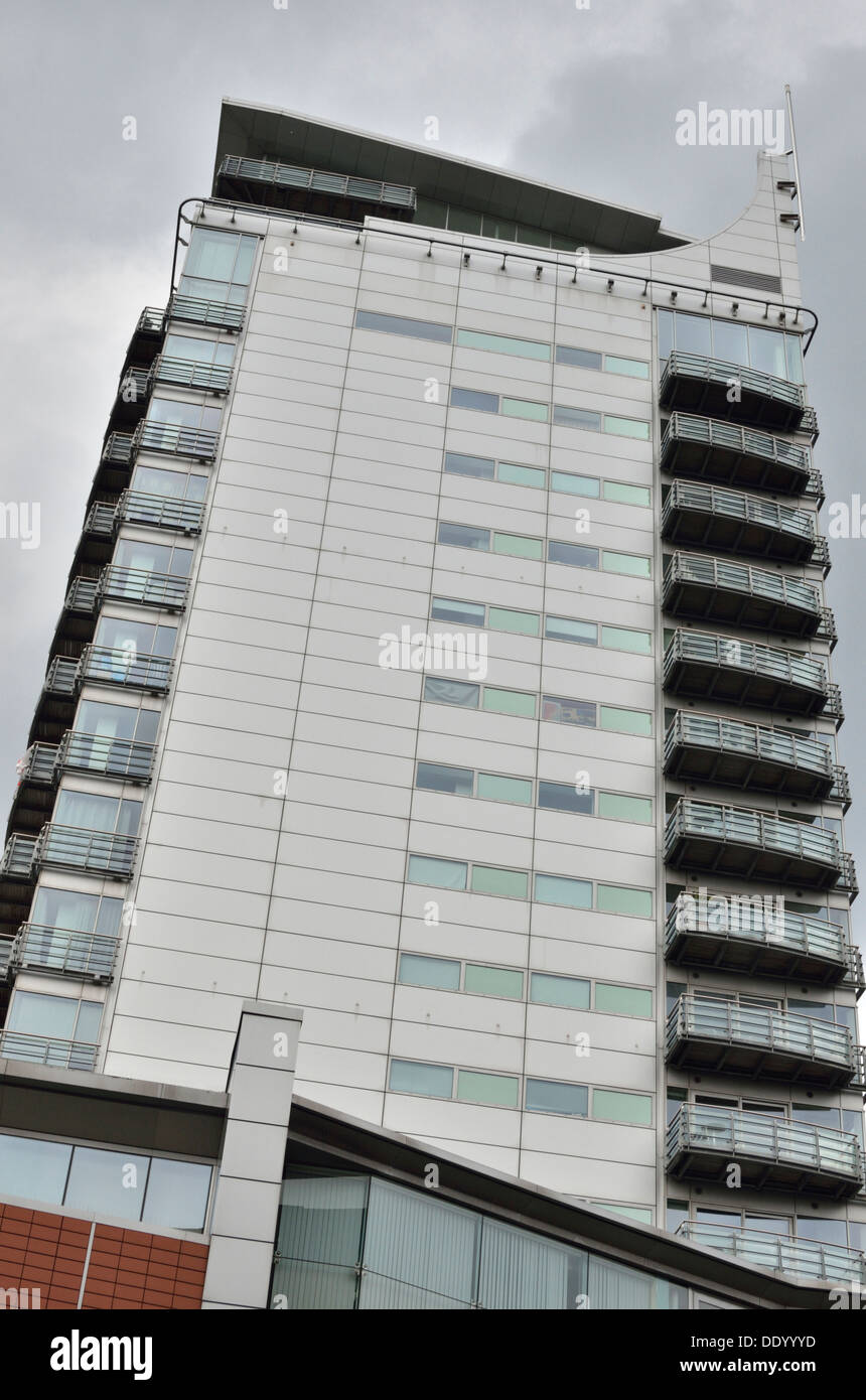 Das Cube-Mehrfamilienhaus in Leeds, South Yorkshire, Großbritannien Stockfoto