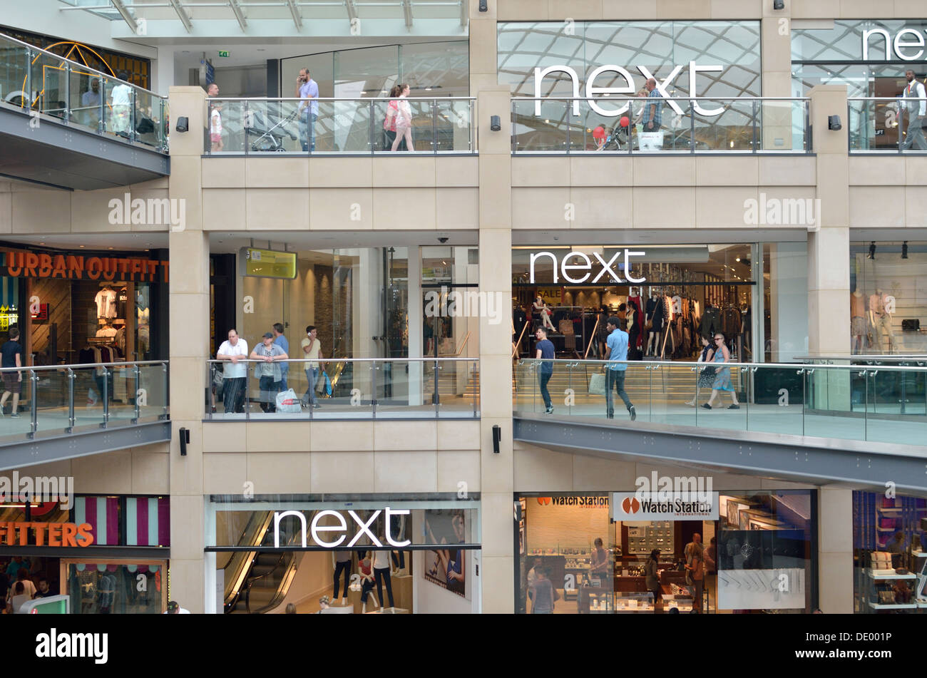 Trinity Leeds Shopping Centre, Großbritannien Stockfoto