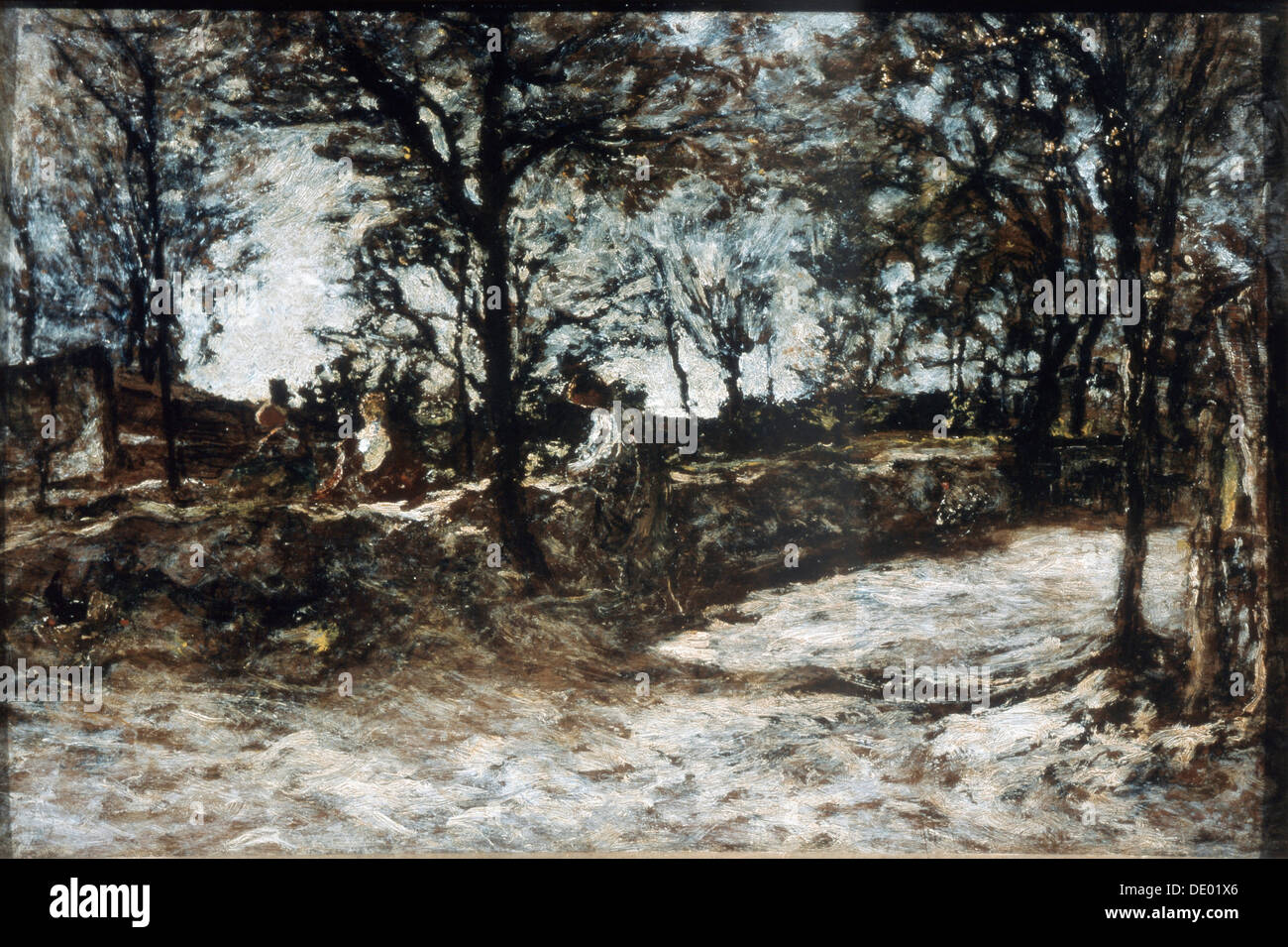 "Landschaft. Fontainebleau ", 19. Jahrhundert.  Künstler: Adolphe Monticelli Stockfoto
