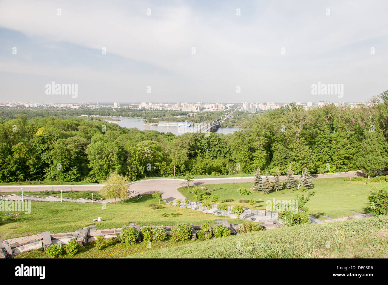 Kiew Stadtbild und Dnjepr, Ukraine Stockfoto