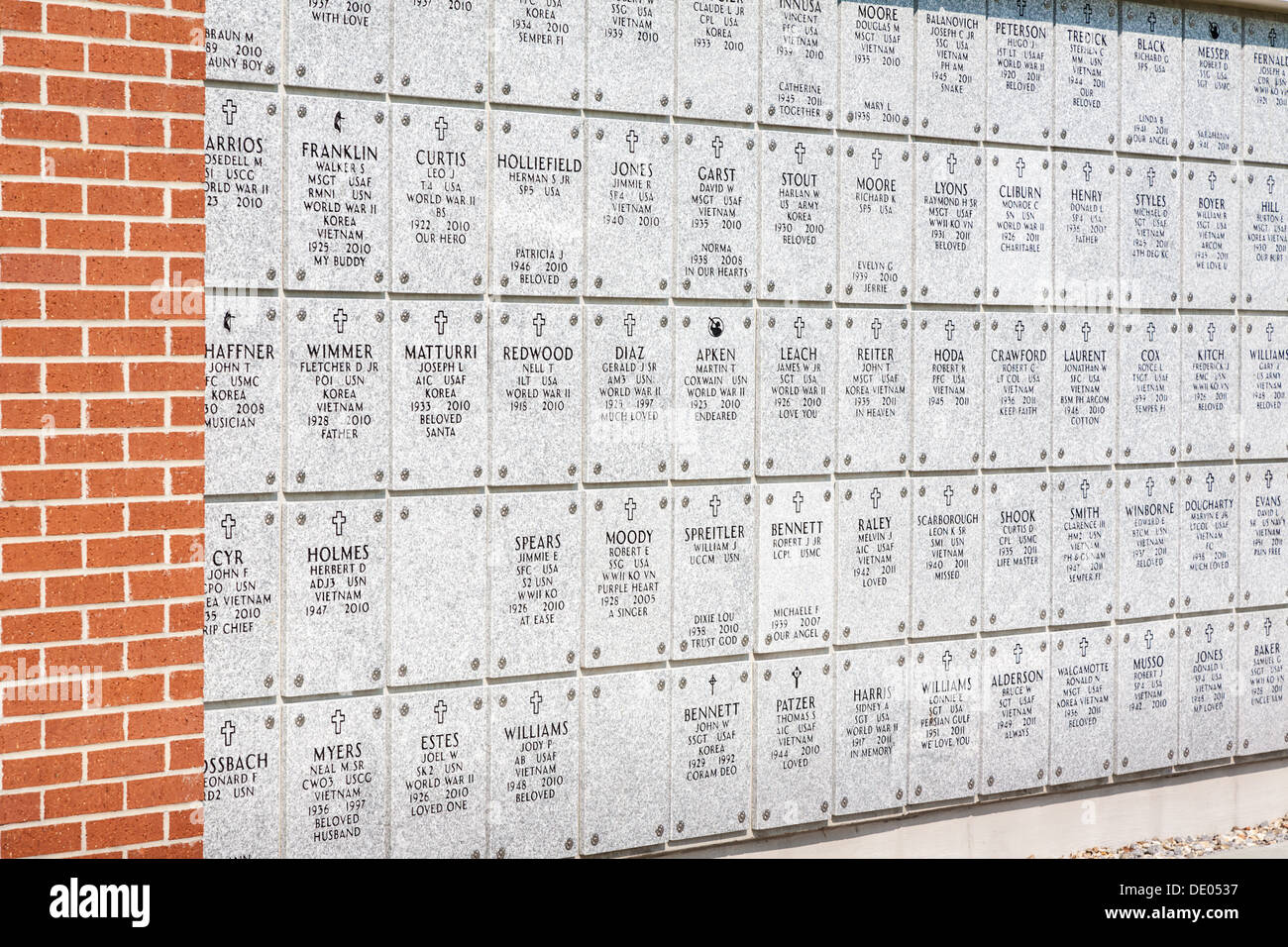 Mausoleum in Biloxi Staatsangehörig-Kirchhof in Biloxi, Mississippi Stockfoto