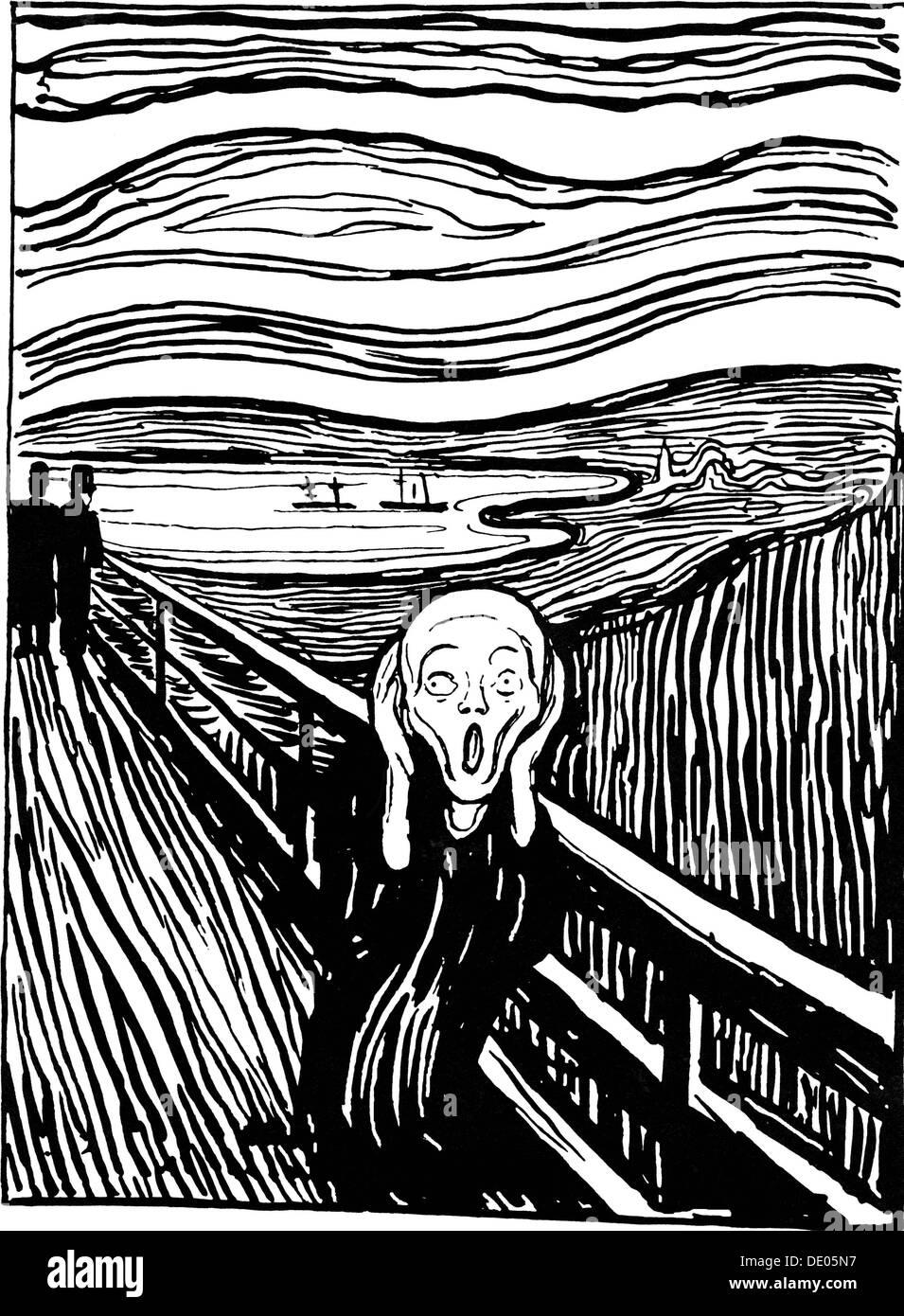 "Der Schrei", 1895.  Künstler: Edvard Munch Stockfoto