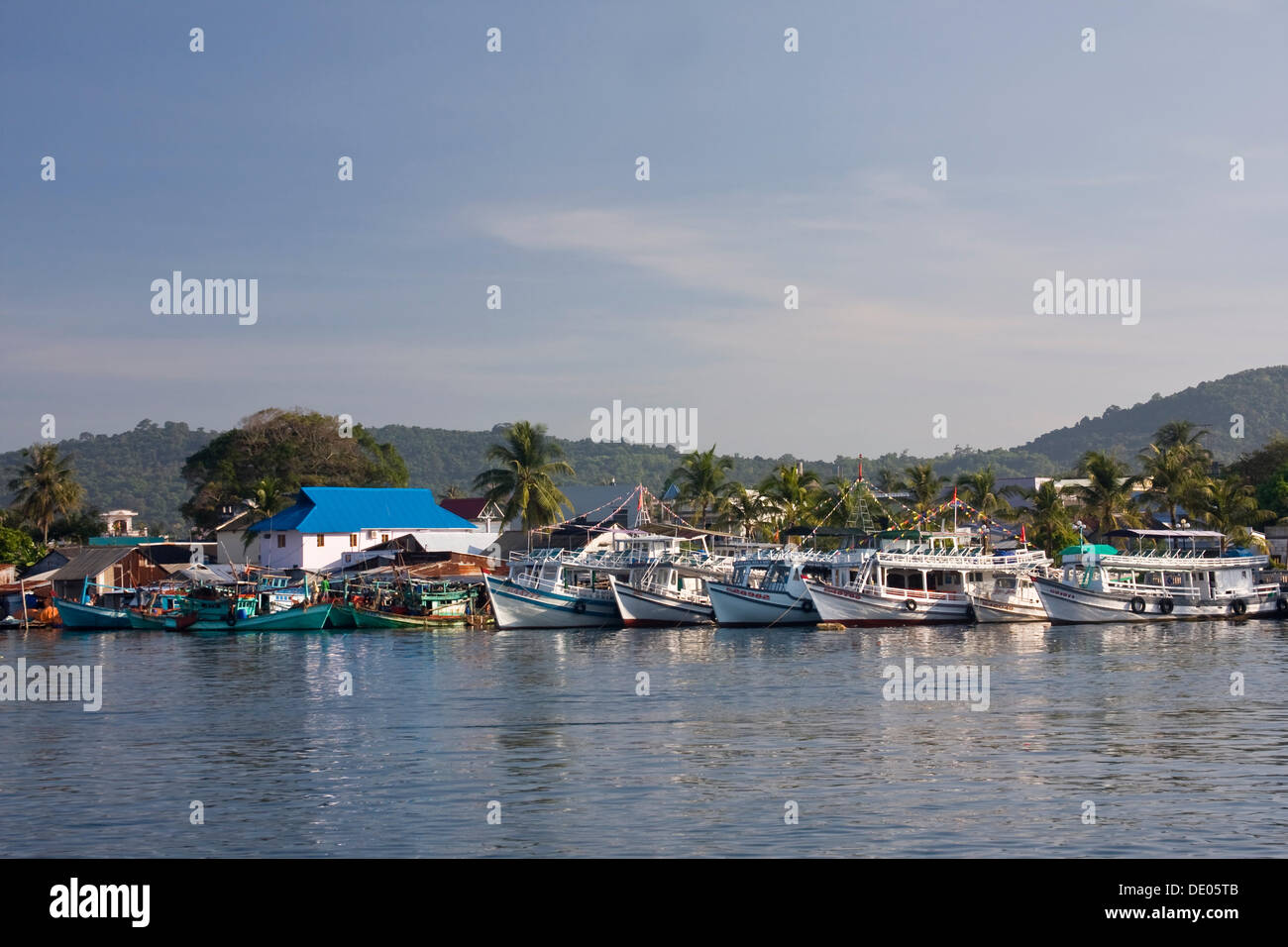 Hafen von Duong Dong Stadt auf der Insel Phu Quoc, Vietnam, Südostasien, Asien Stockfoto