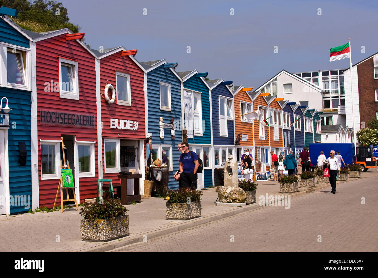 Hummer-Hütten, Helgoland, Schleswig-Holstein Stockfoto
