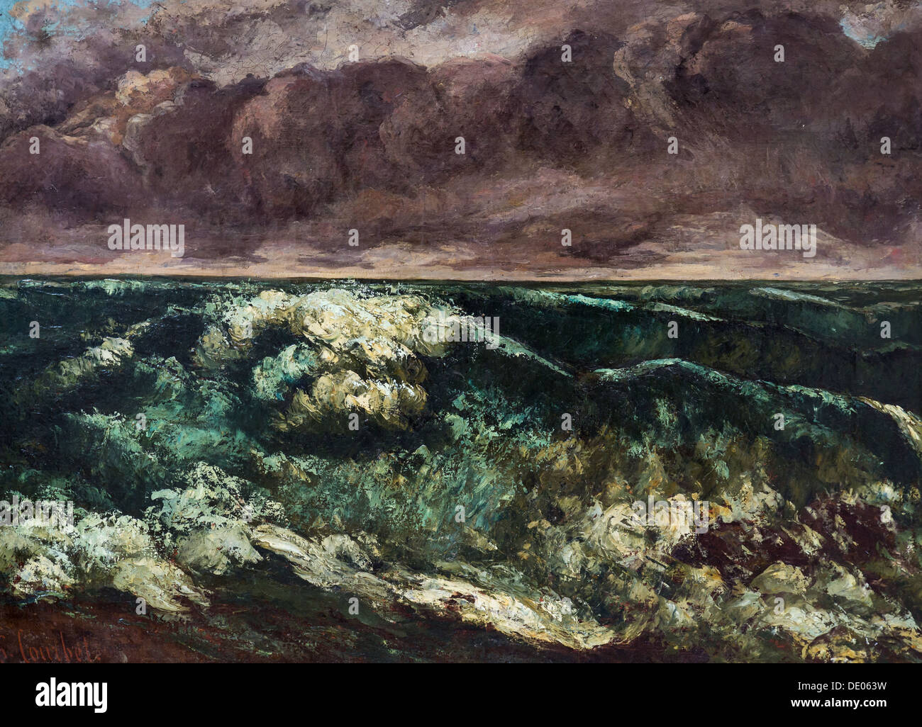 19. Jahrhundert - The Wave, 1870 - Gustave Courbet Philippe Sauvan-Magnet / aktive Museum Öl auf Leinwand Stockfoto