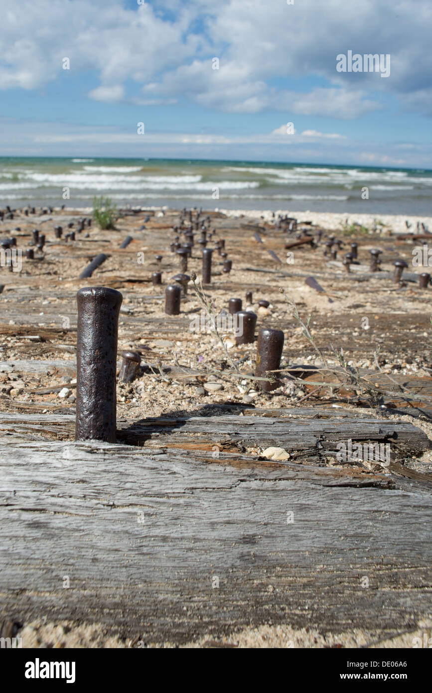 Joseph S. Fay Schiffbruch, 40 Meile Punkt, Michigan Stockfoto