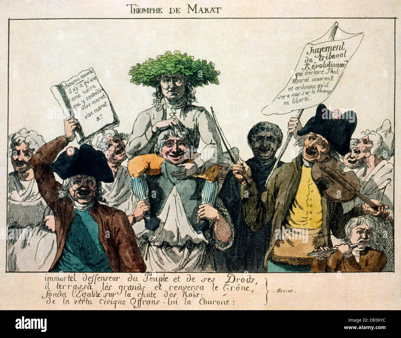 "Der Triumph des Marat", 1793. Artist: Unbekannt Stockfoto