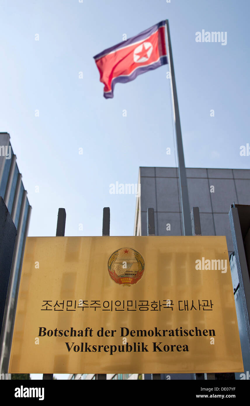 Botschaft der Demokratischen Volksrepublik Korea, Nordkorea, Berlin Stockfoto