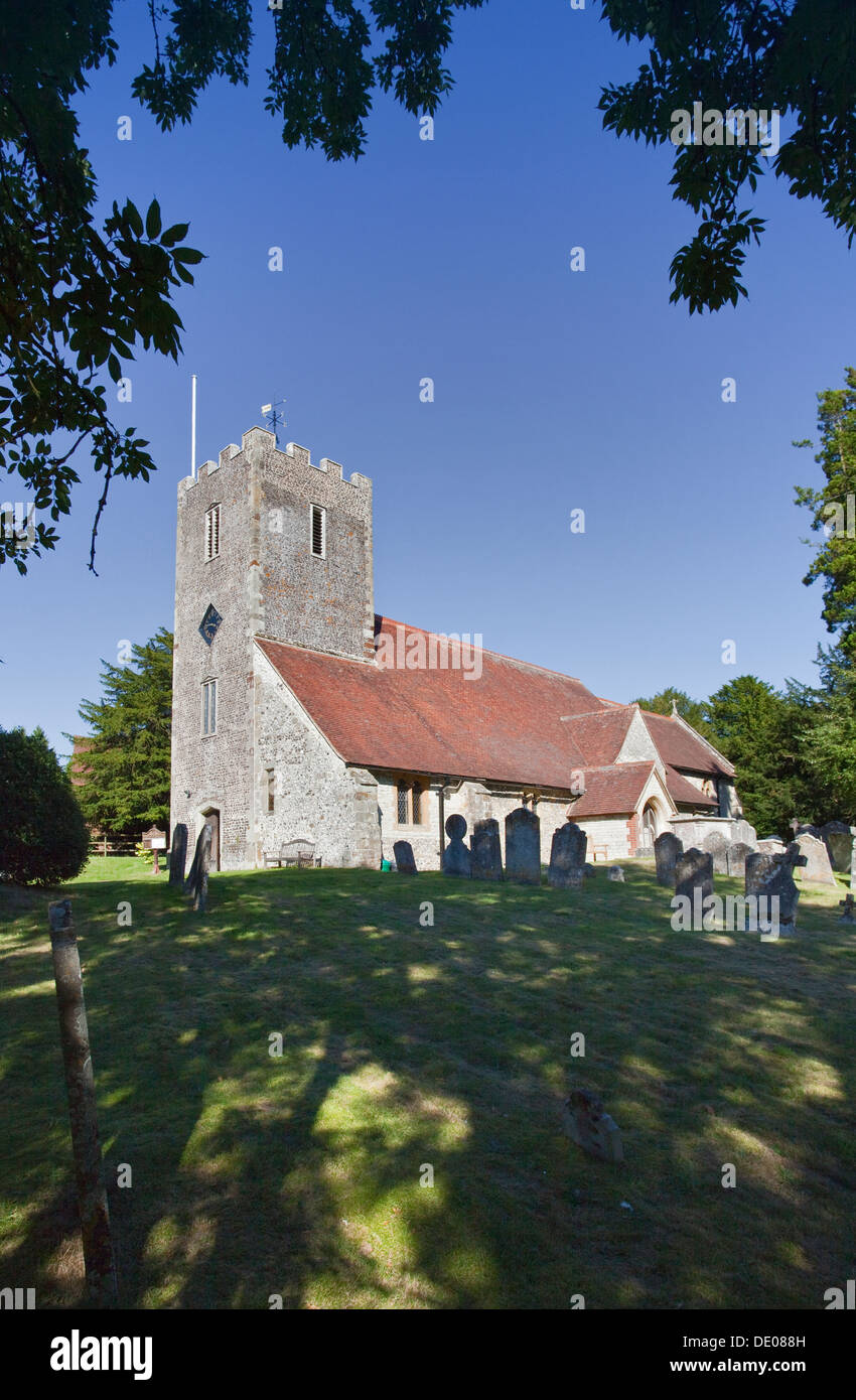 Str. Marys Kirche, Buriton, Hampshire, England Stockfoto
