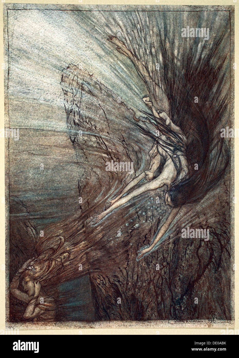 "Die Ausgelassenheit der Rheintöchter", 1910.  Künstler: Arthur Rackham Stockfoto