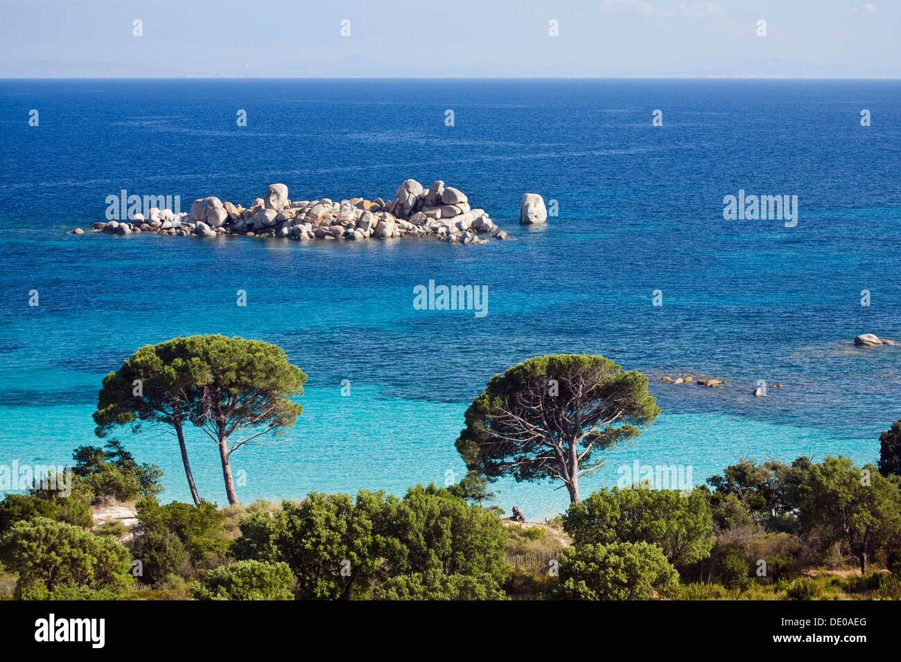 Palombaggia Strand in der Nähe von Porto-Vecchio, Korsika, Frankreich, Europa Stockfoto