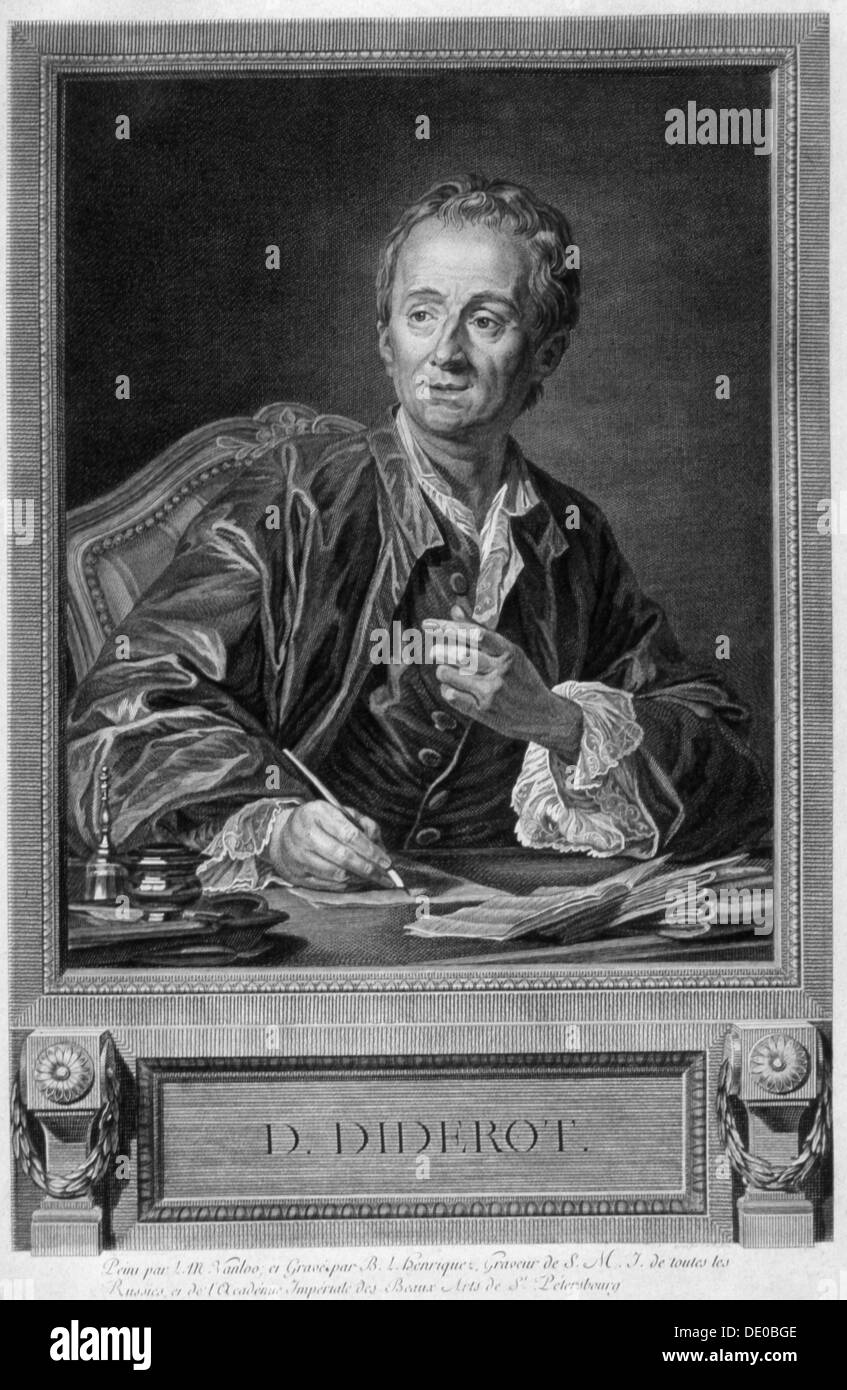 Denis Diderot, 18. Jahrhundert französischer Mann von Buchstaben und encyclopedist. Artist: Unbekannt Stockfoto