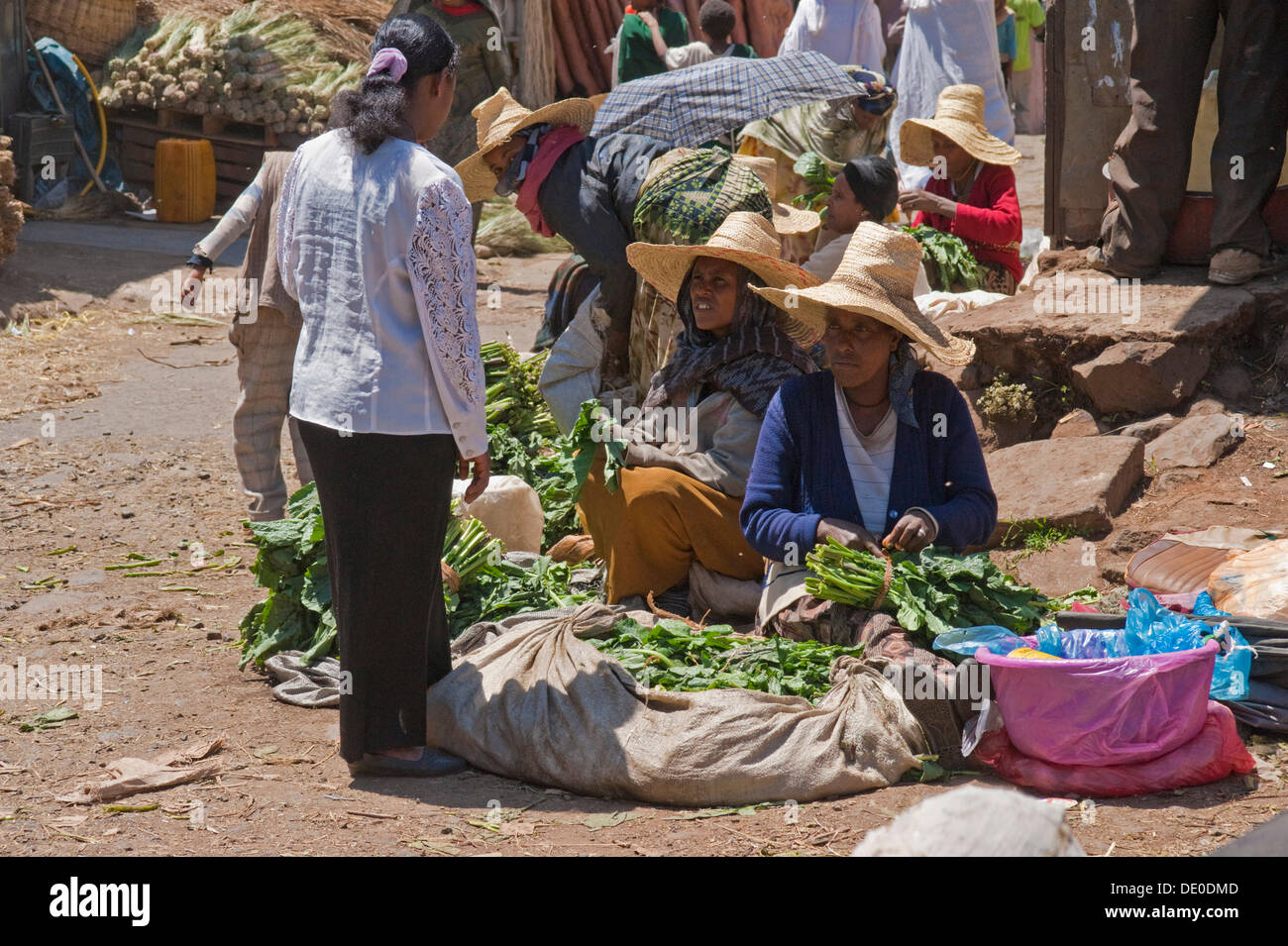 Markt-Szene in den Mercato in Addis Abeba, Addis Abeba Stockfoto