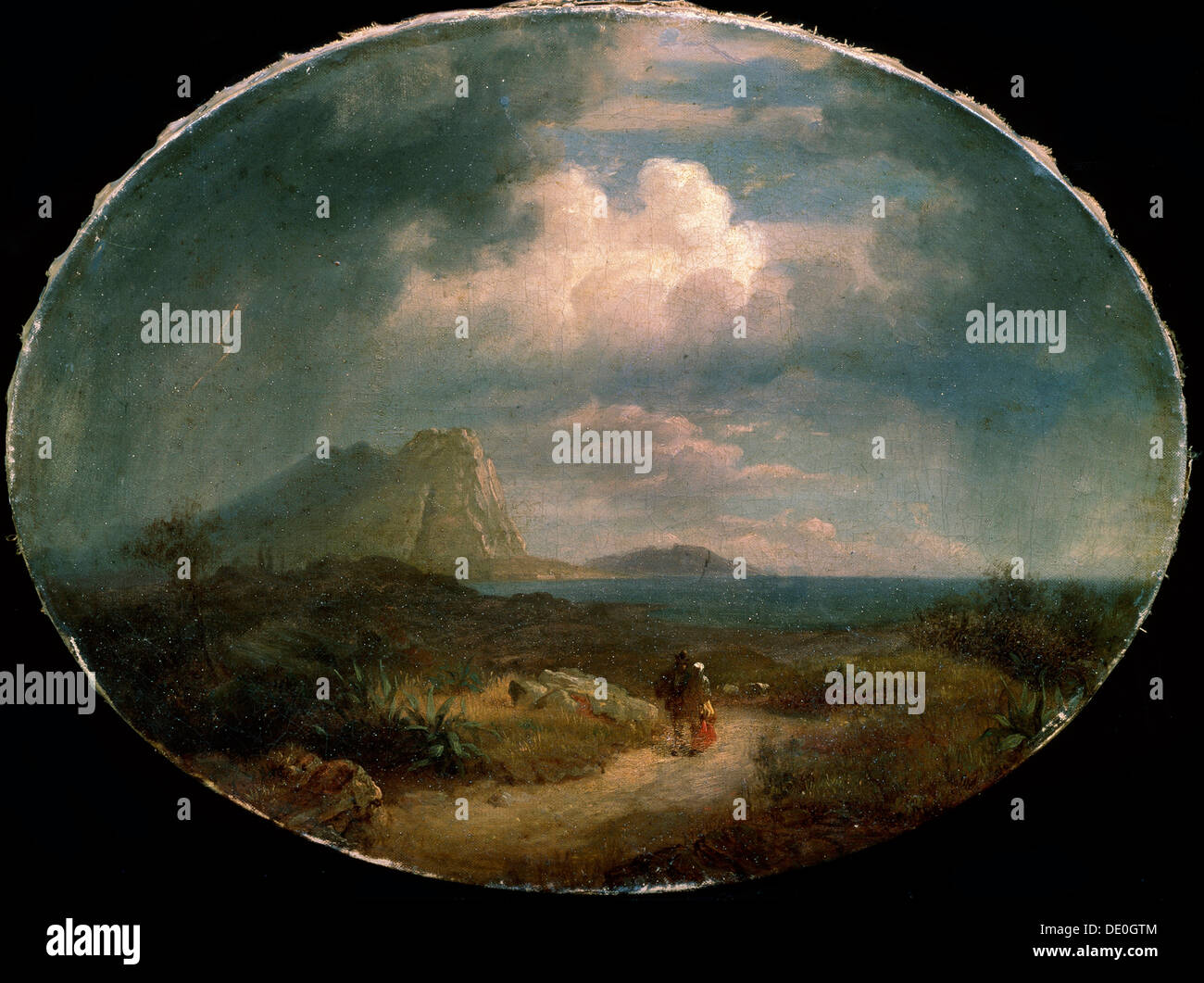 'Italienische Landschaft', aus dem frühen 19. Jahrhundert. Artist: Unbekannt Stockfoto