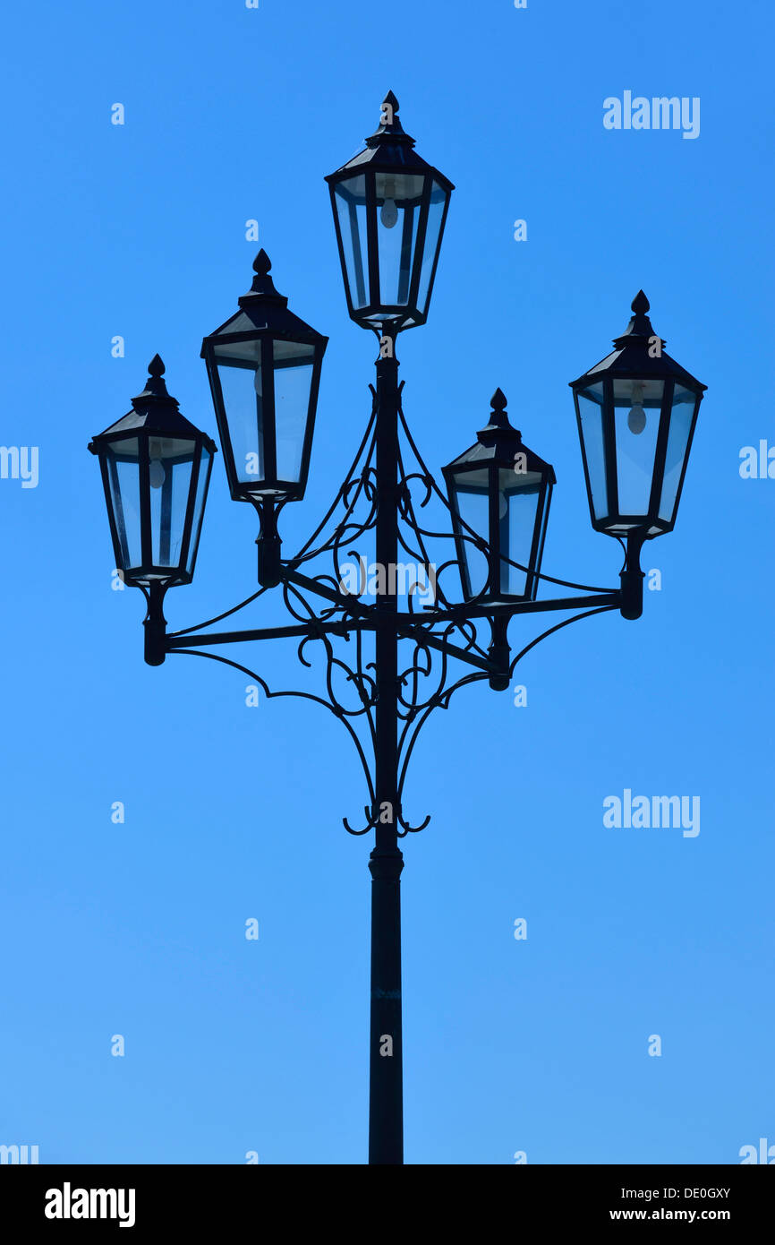 Straße Licht, Marktplatz von Heide, Dithmarschen Bezirk, Schleswig-Holstein Stockfoto