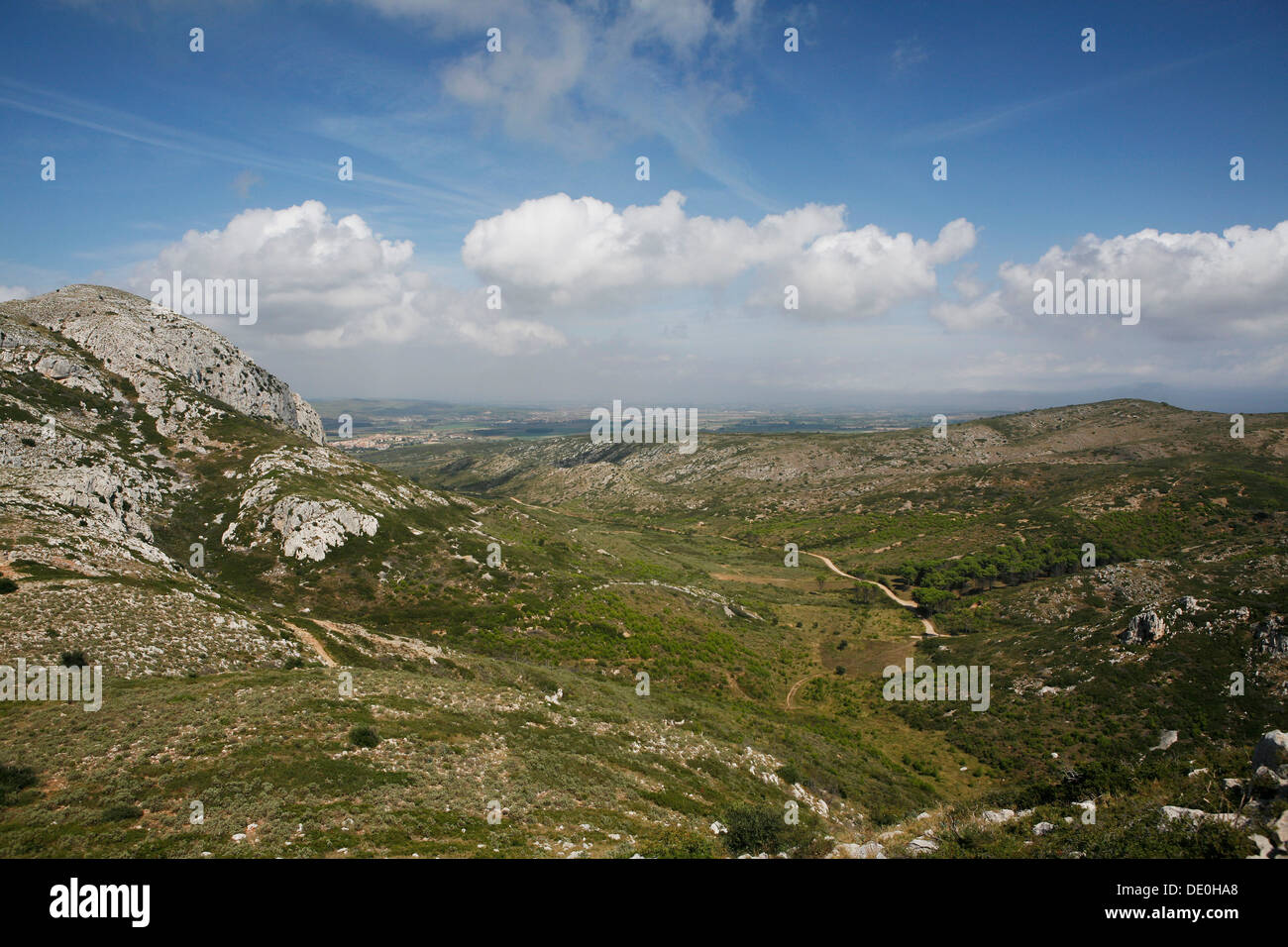 Landschaft in Torroella de Montgri, Provinz Girona, Katalonien, Spanien, Europa Stockfoto